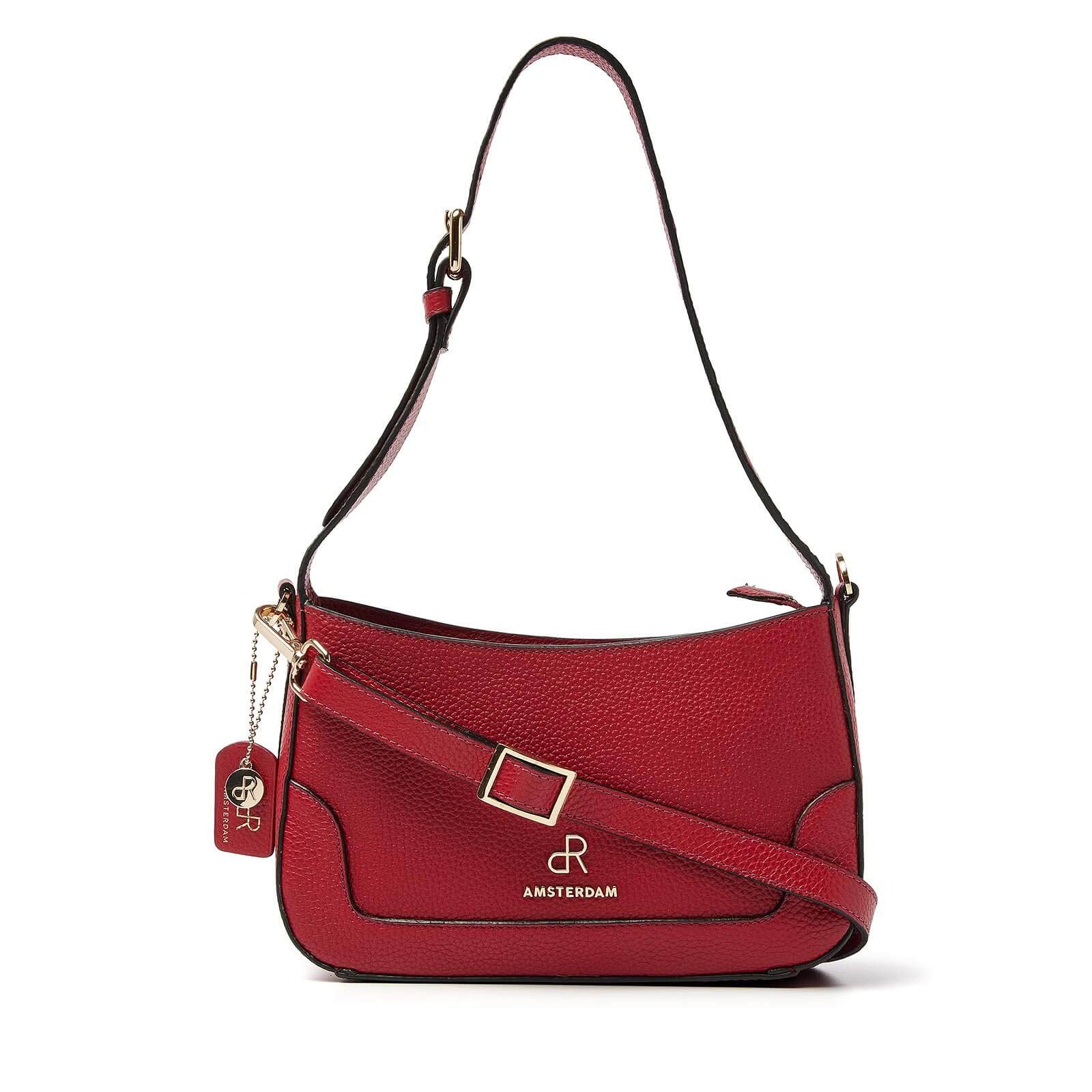 dR Amsterdam leren schoudertas Mint voor dames 1103682 rood