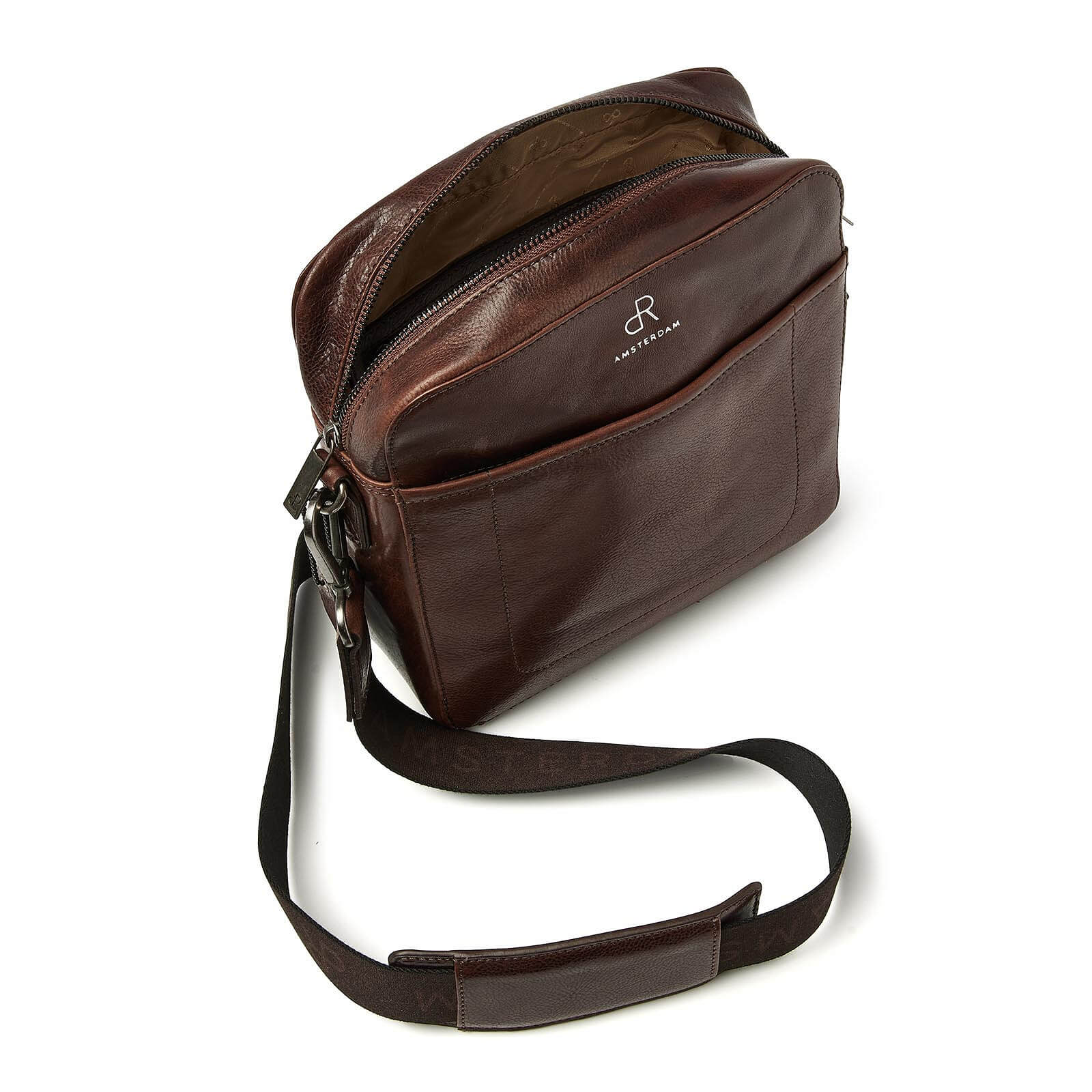 dR Amsterdam Crossbody tas Milan 283754 voor heren bruin binnenkant