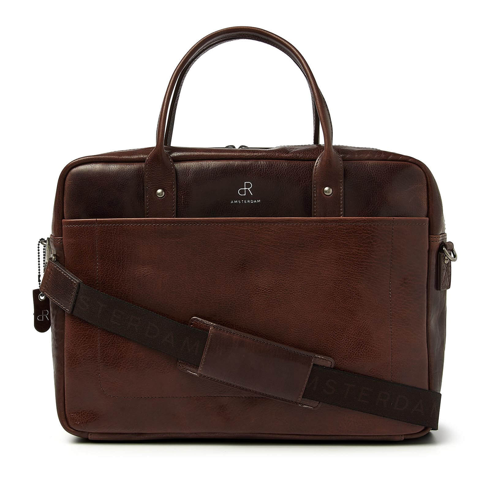 dR Amsterdam laptoptas Milan 15.6 inch voor heren 283755 bruin