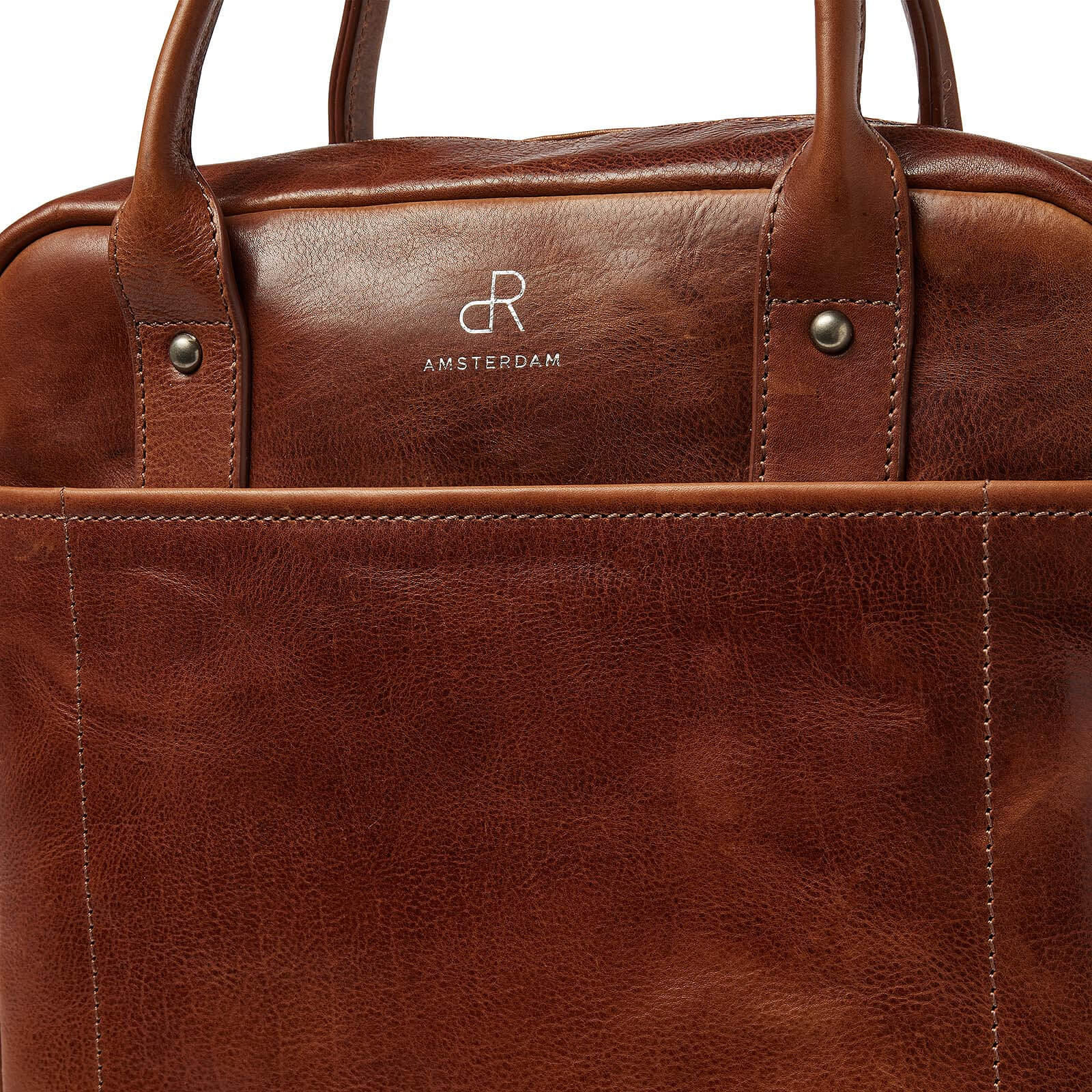 dR Amsterdam rugzak Milan voor unisex 283757 cognac logo