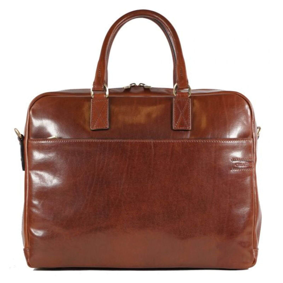 Sacoche Ordinateur Portable THE BRIDGE En Cuir Marron - Taille Unique Homme - Occasion Très Bon état