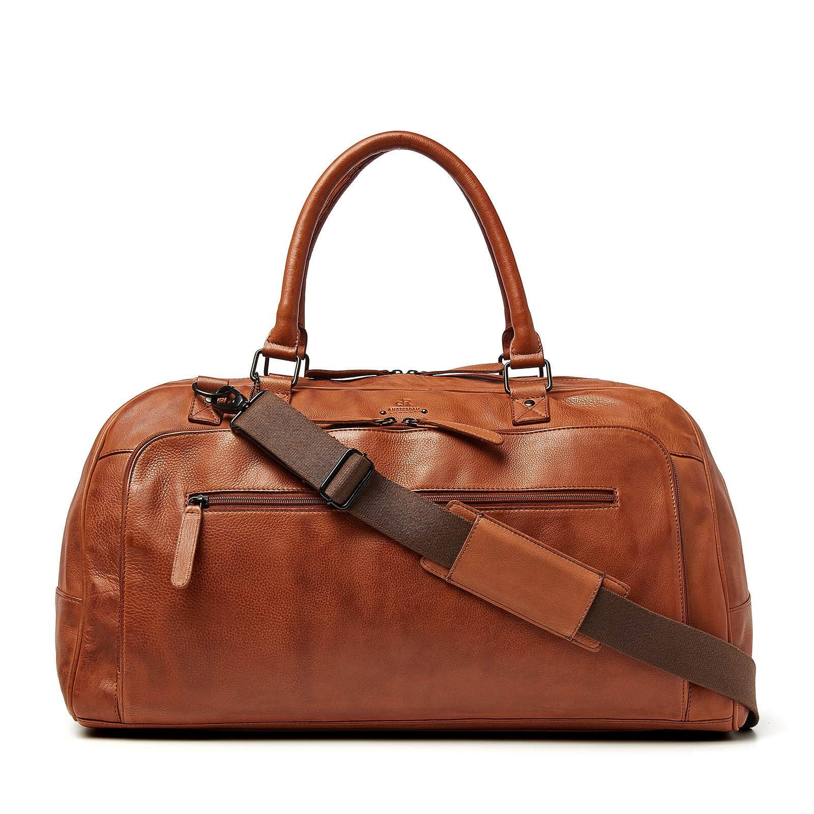 dR Amsterdam leren weekendtas Tampa voor unisex 933695 cognac