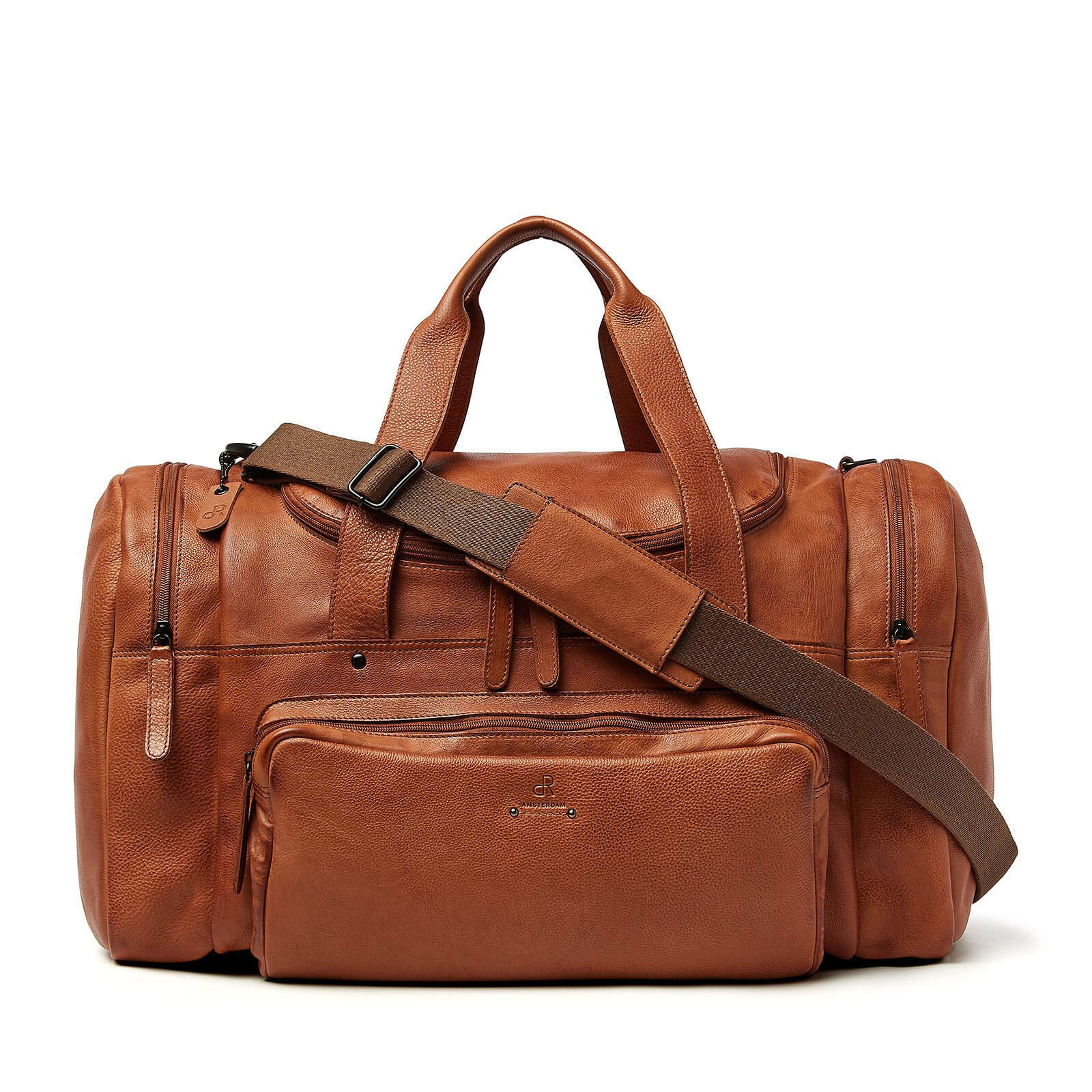 dR Amsterdam leren weekendtas Tampa unisex 933696 cognac