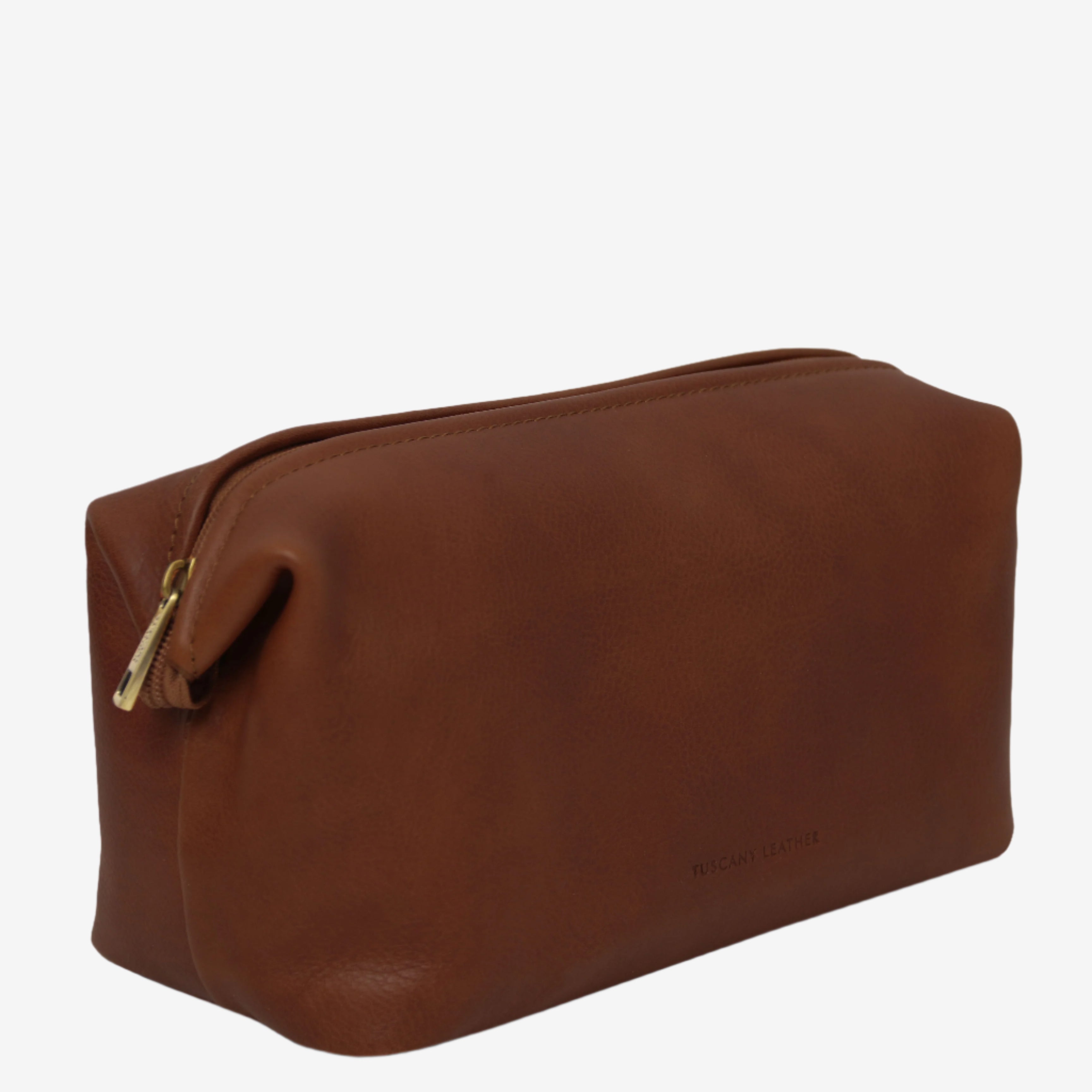 Tuscany Leather toilettassen Smarty L TL141219 brown zijkant