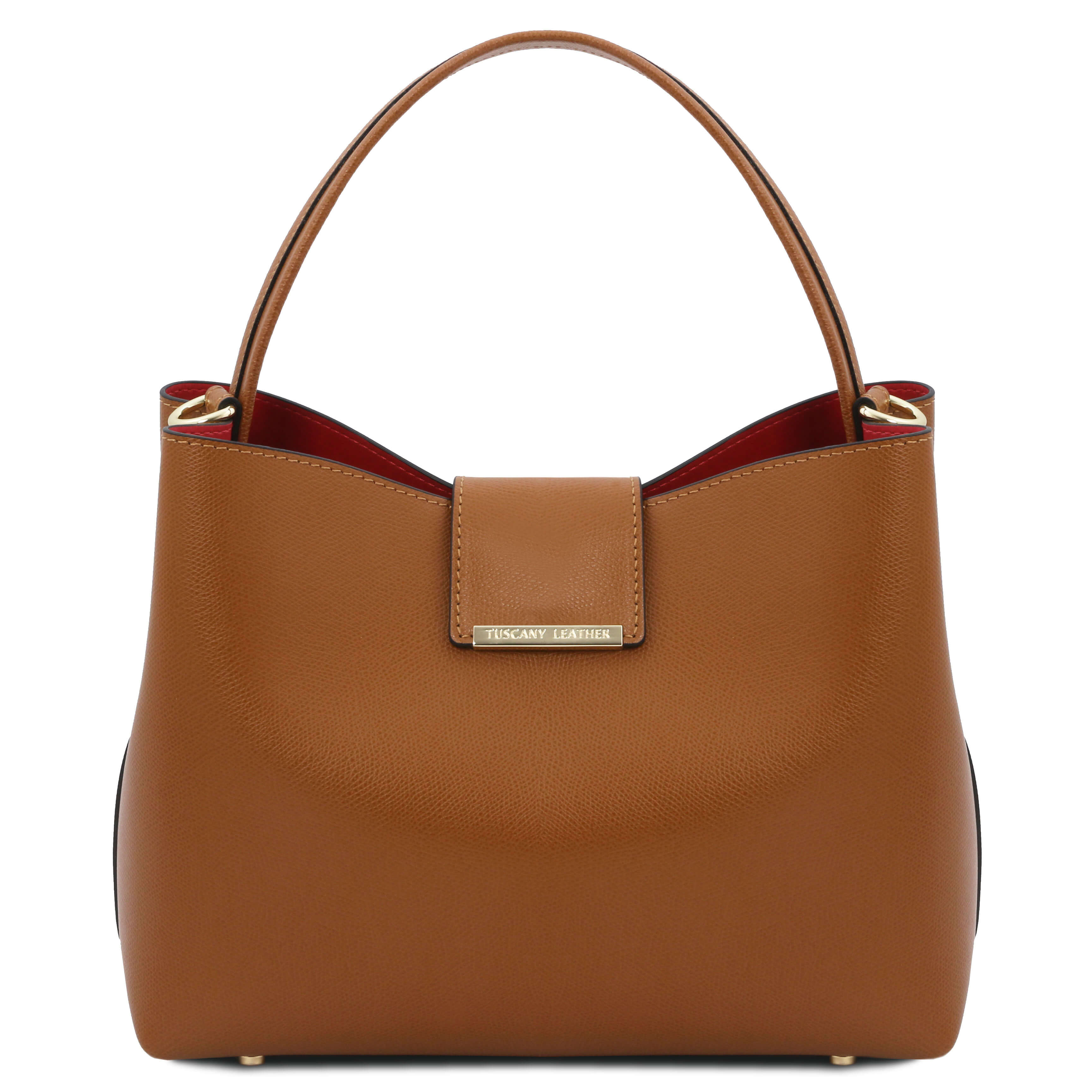 Tuscany Leather leren handtas CLIO voor dames TL141690 cognac