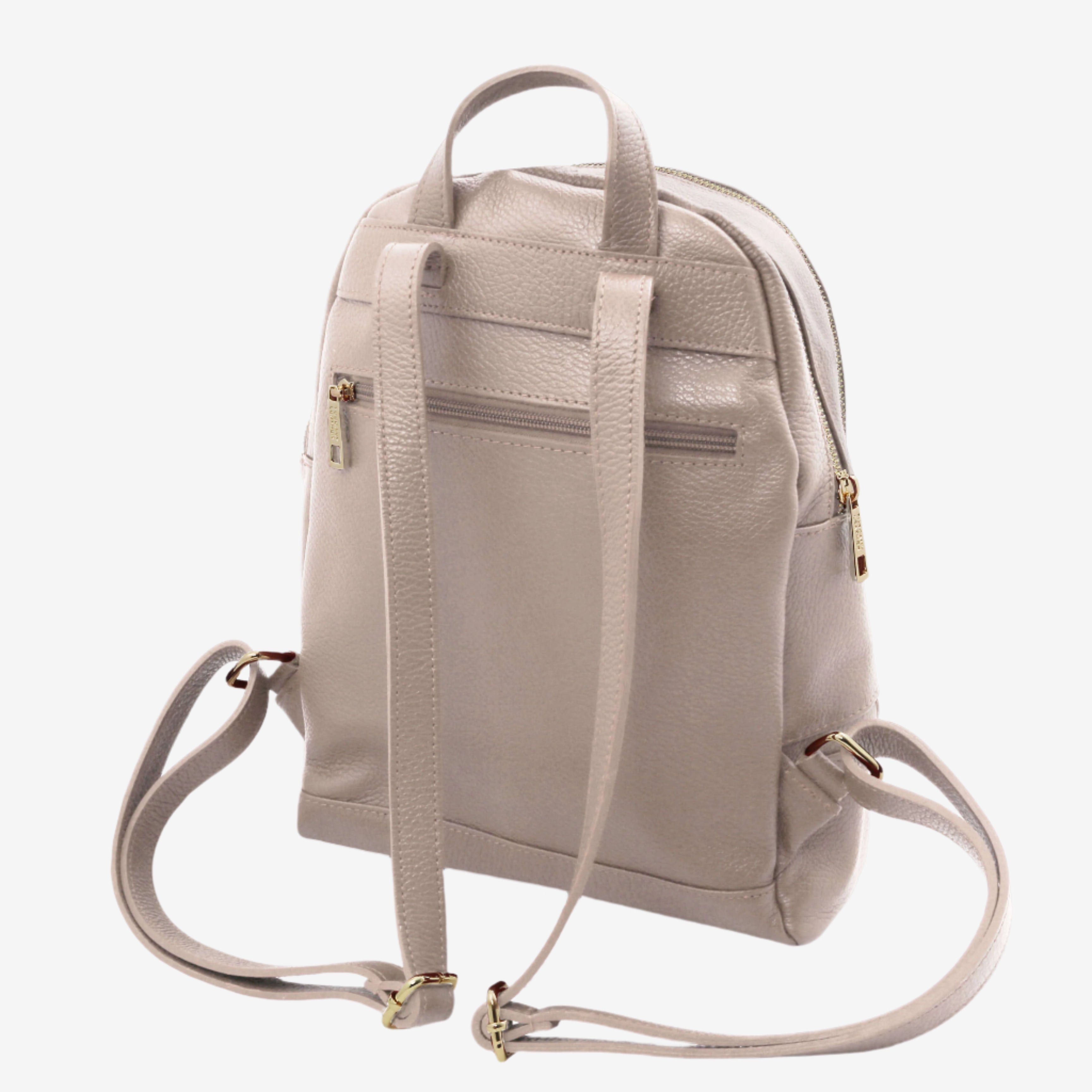 Tuscany Leather rugtassen dames TL BAG TL142280 taupe achterkant