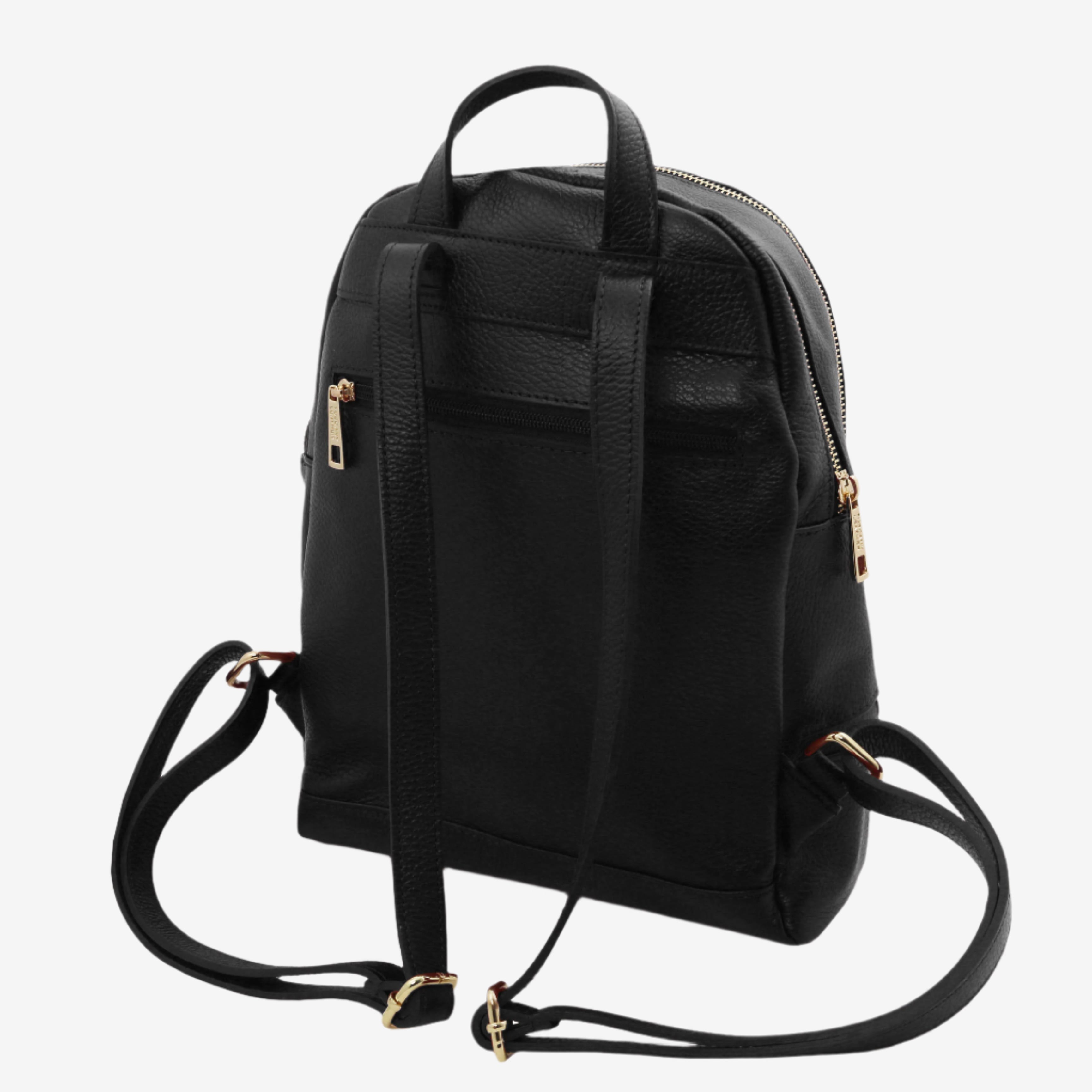 Tuscany Leather rugtassen dames TL BAG TL142280 zwart achterkant