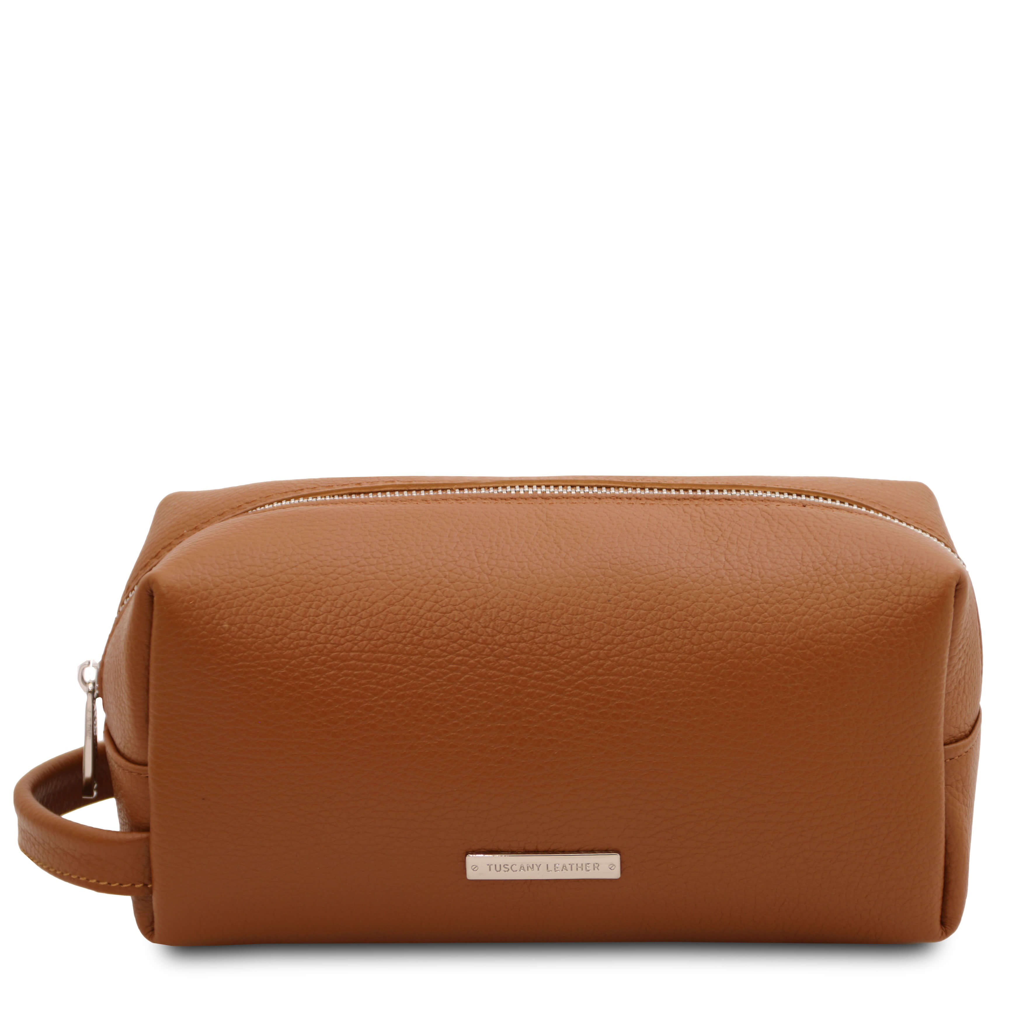 Tuscany Leather leren toilettas TL BAG voor dames TL142324 cognac