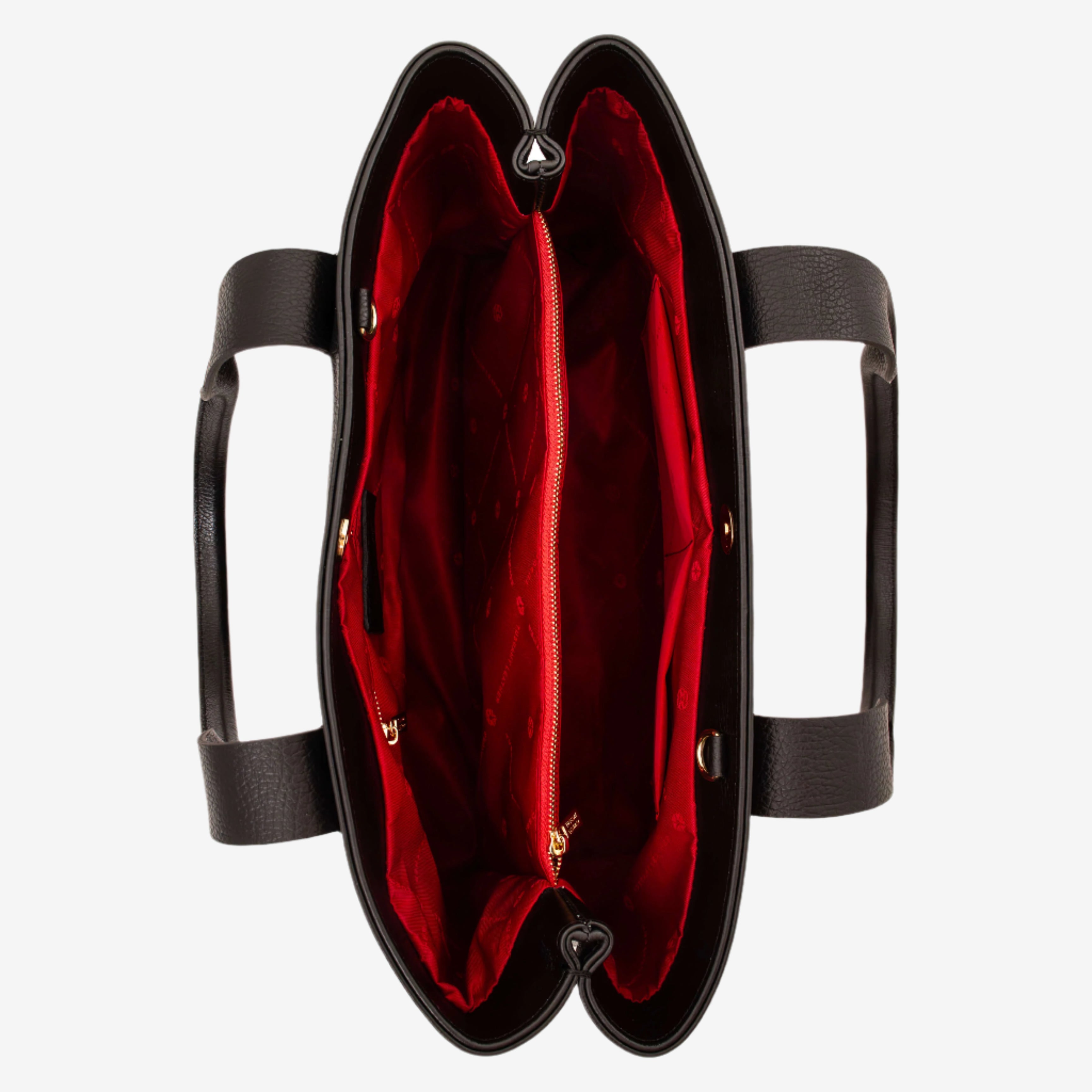 Tuscany Leather shoppers dames Callie TL142415 zwart bovenkant