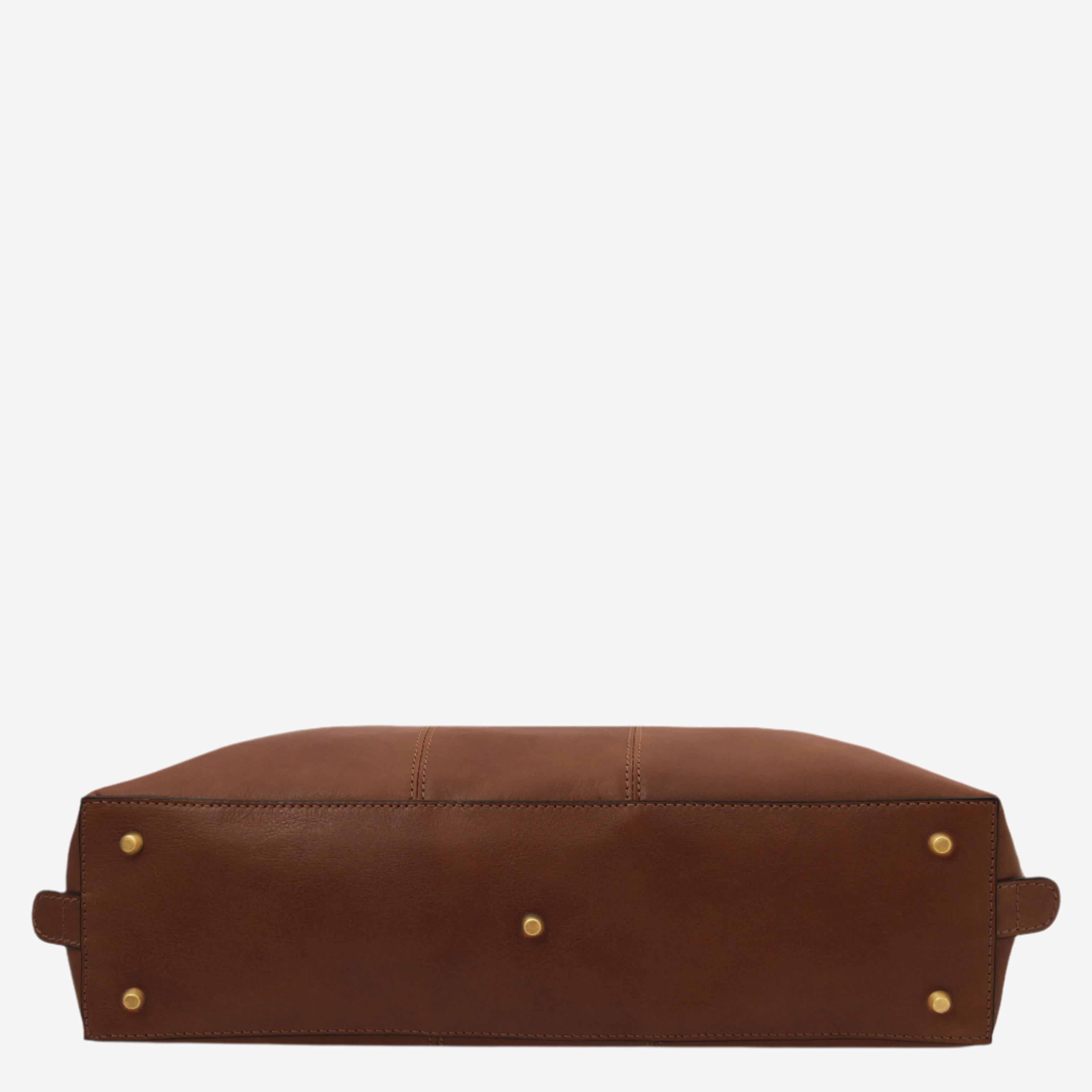 Tuscany Leather aktetassen dames Ravenna TL142426 brown onderkant