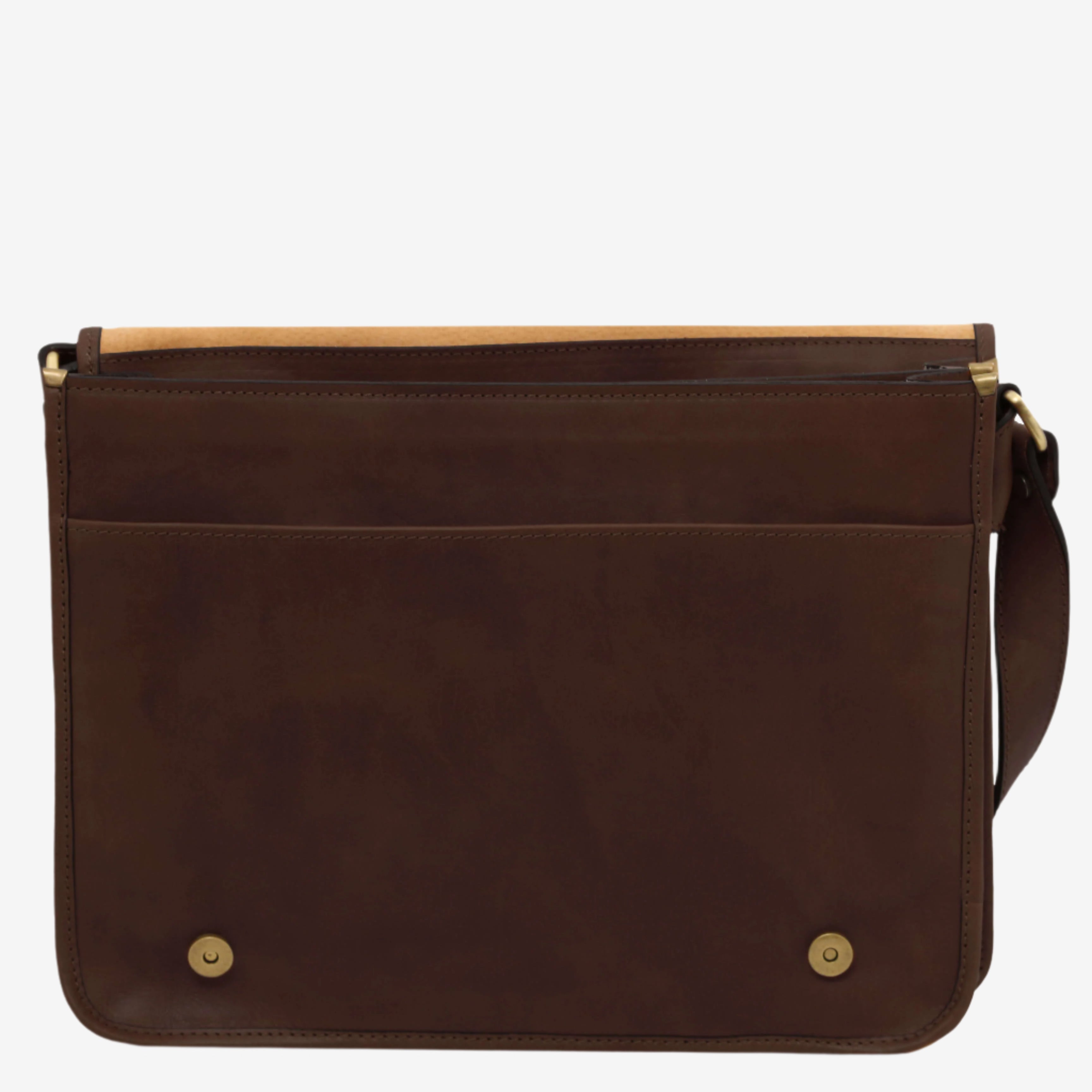 Tuscany Leather TL Messenger bags heren TL142430 dark brown voorvak