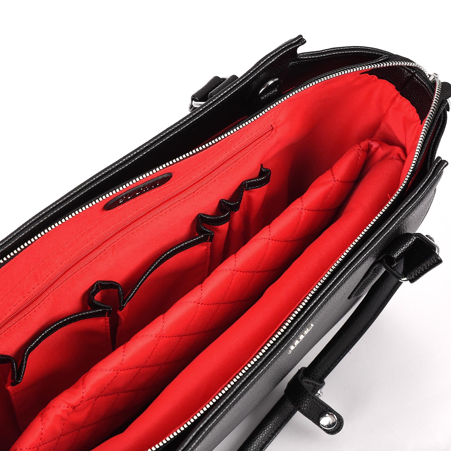 Socha laptoptassen dames Caddy Black 15.6″ RB binnenkant