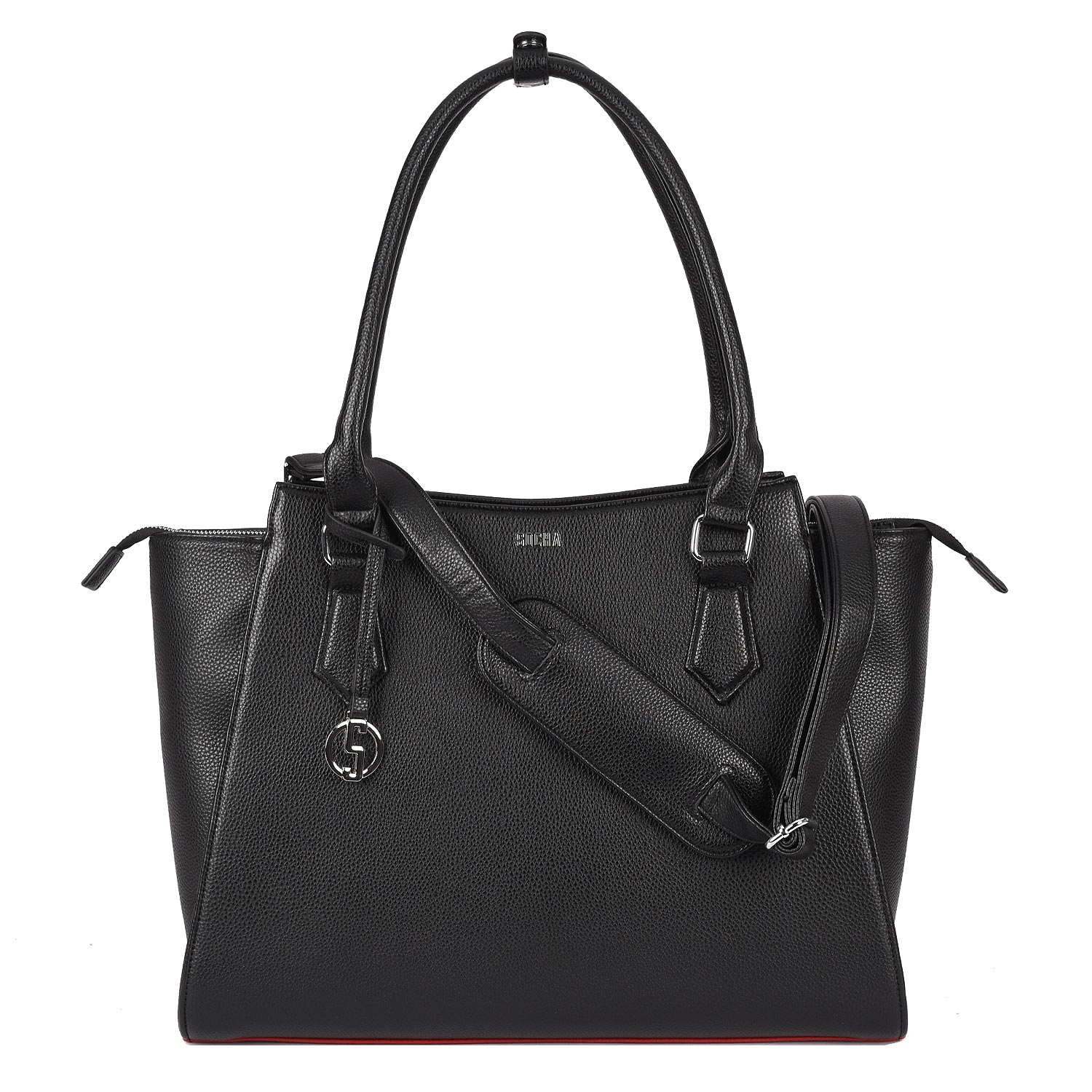 Socha laptoptassen dames Caddy Black 15.6″ RB schouderband