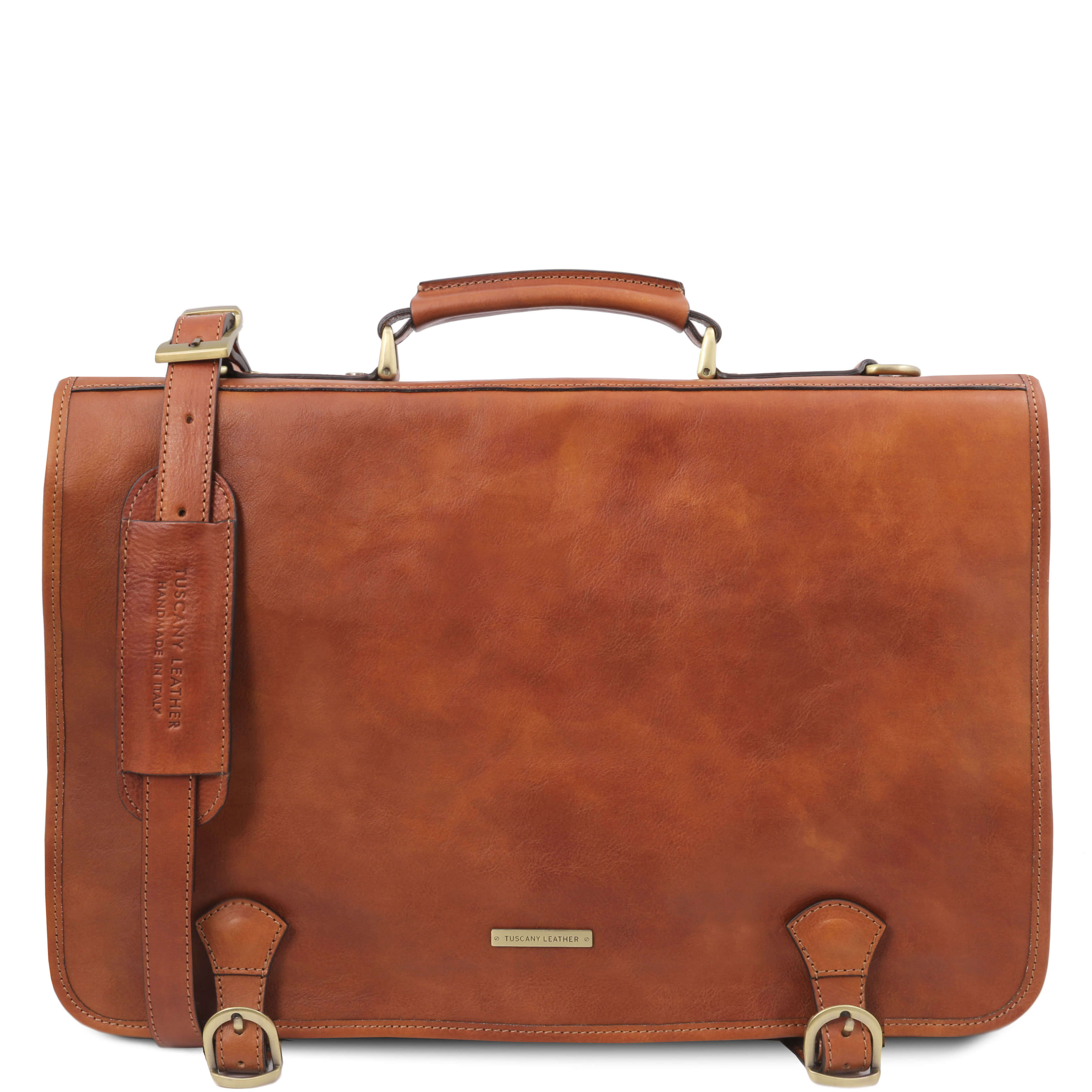 Tuscany Leather leren messenger bag TL classic TL142073 cognac