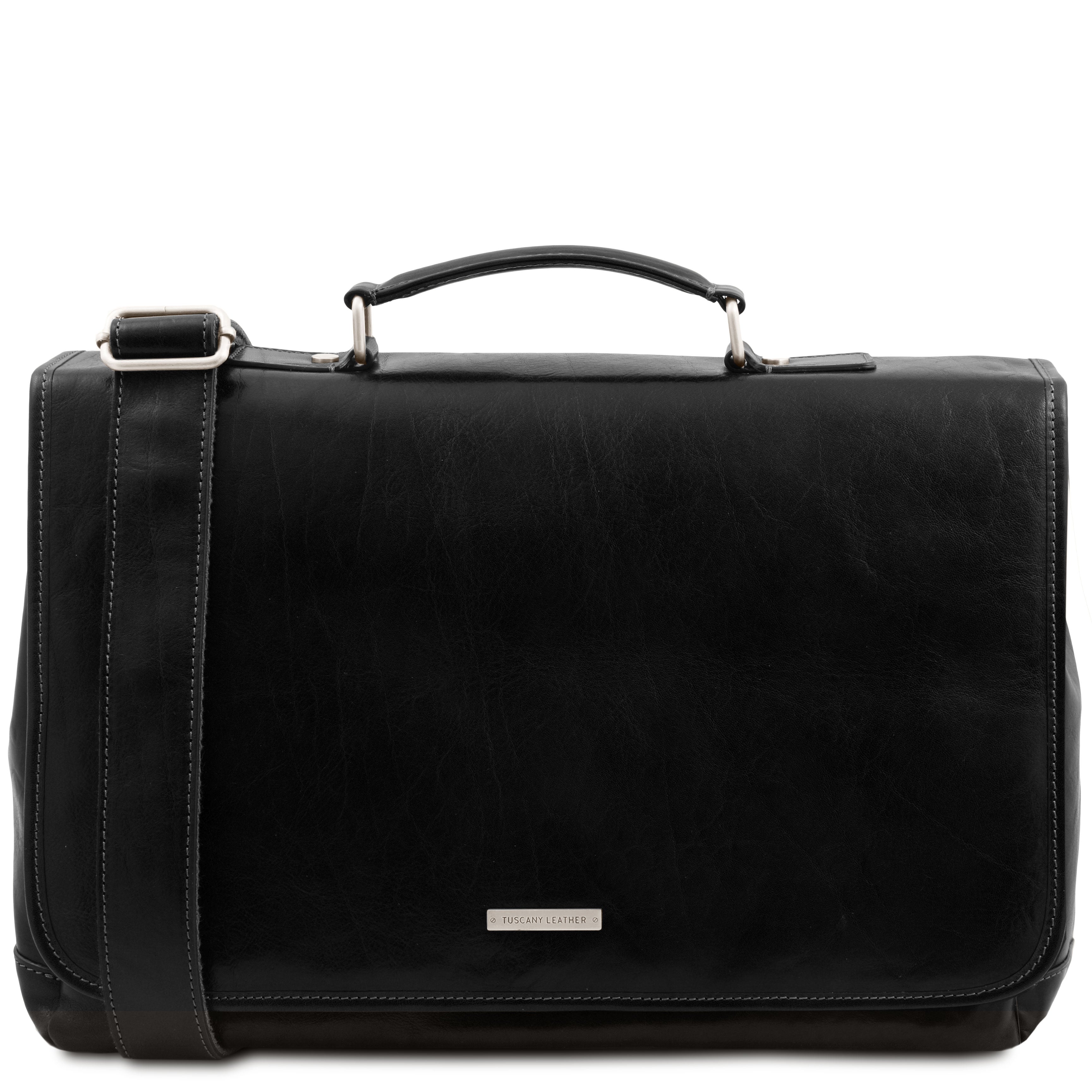 Tuscany Leather aktetas leer Mantova zwart