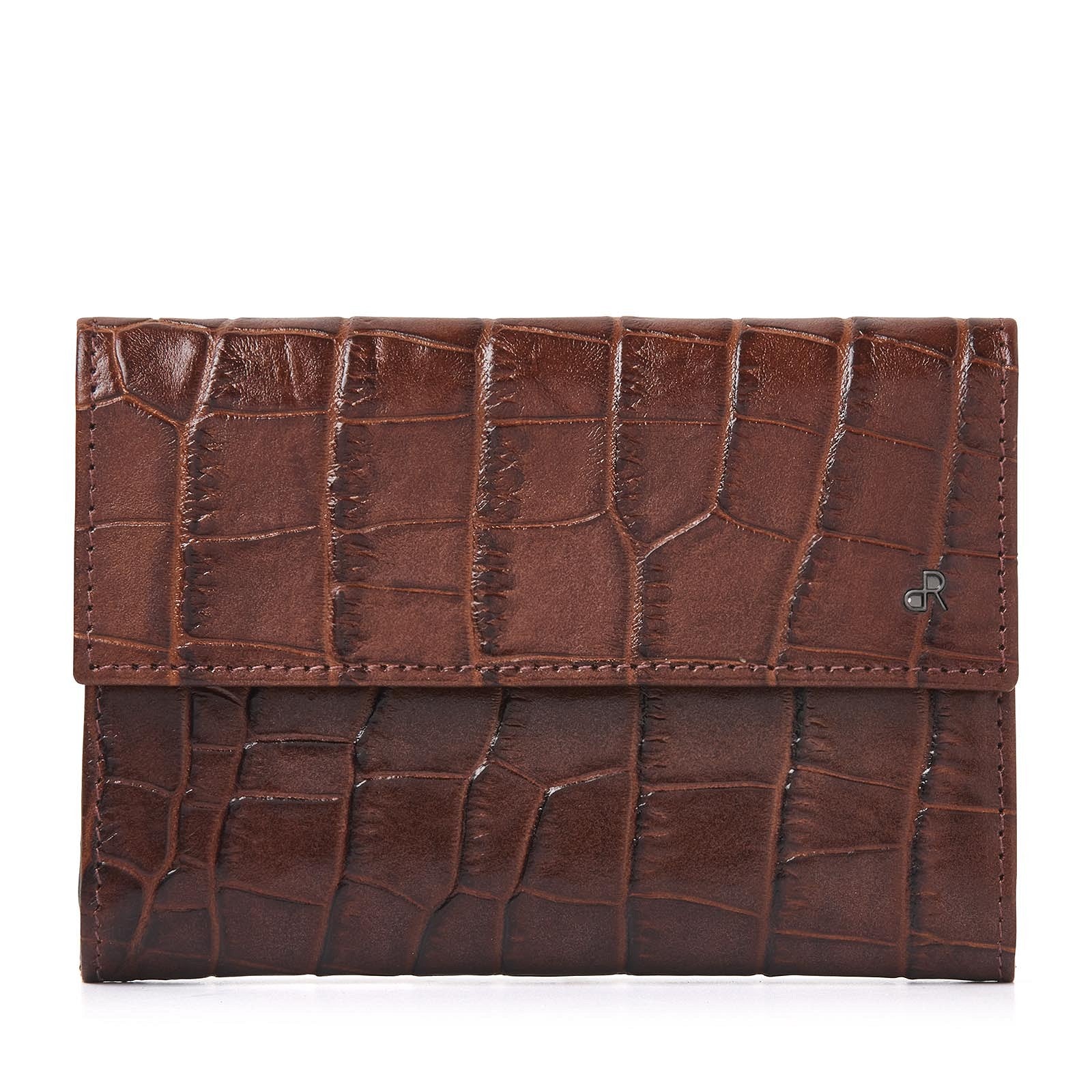 dR Amsterdam portemonnee leer Croco 25119 bruin