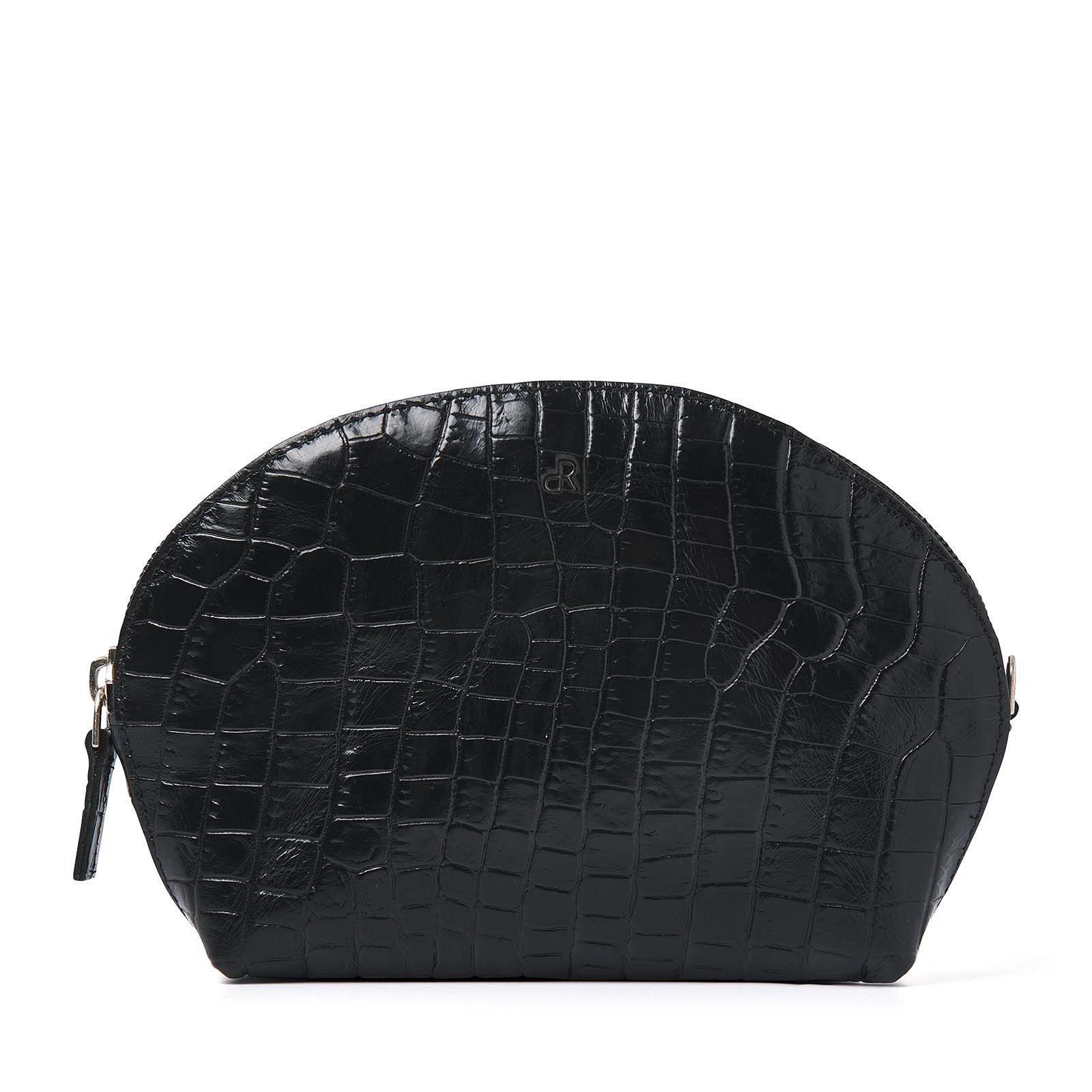 dR Amsterdam make-up Tasje leer Croco 25630 zwart