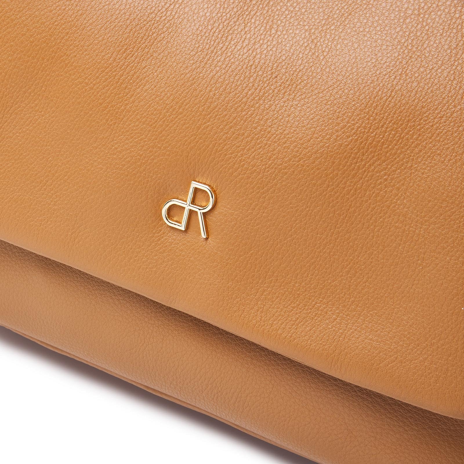 dR Amsterdam schoudertas leer Faggio 903347 cognac logo