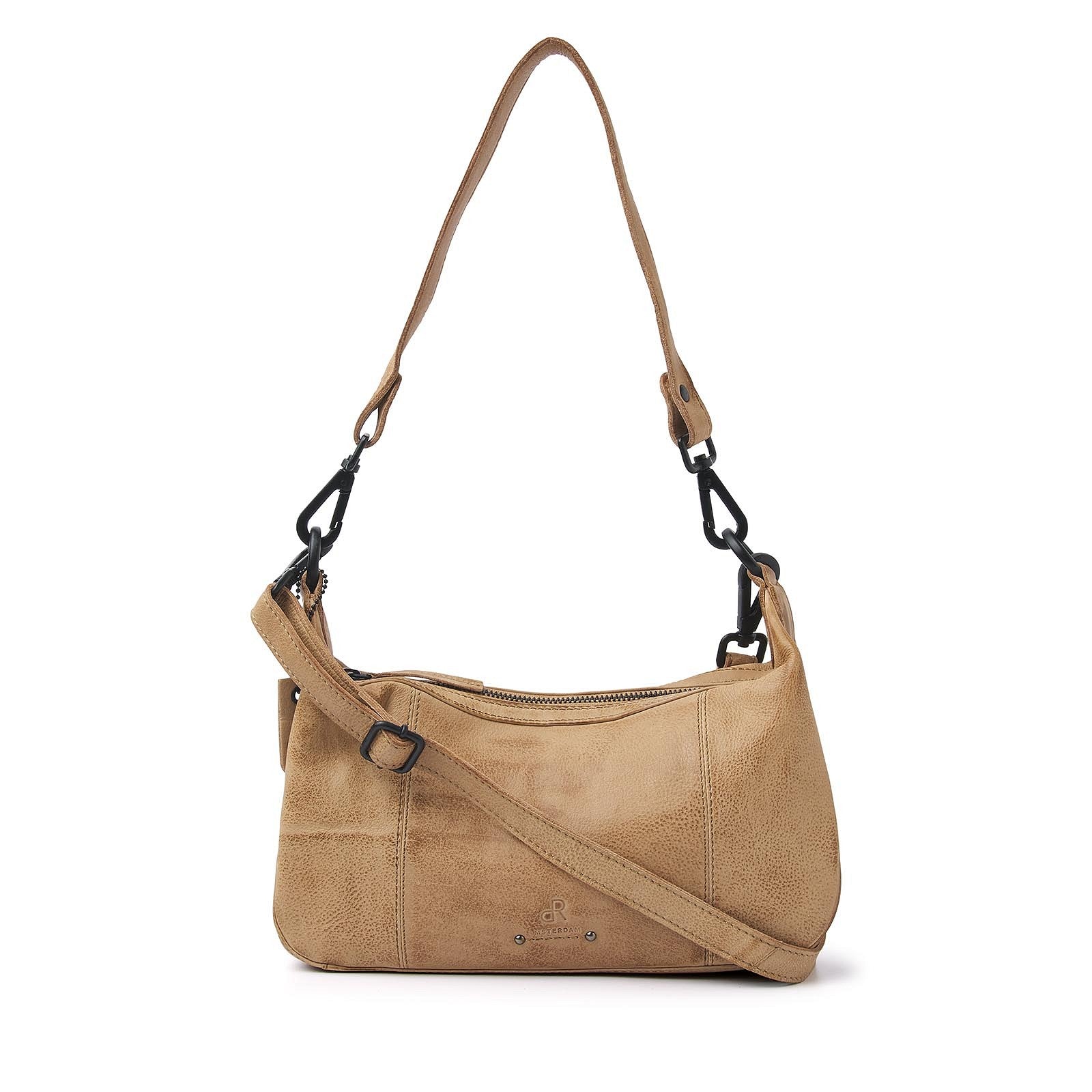 dR Amsterdam handtas / schoudertas leer Tampa 933660 beige