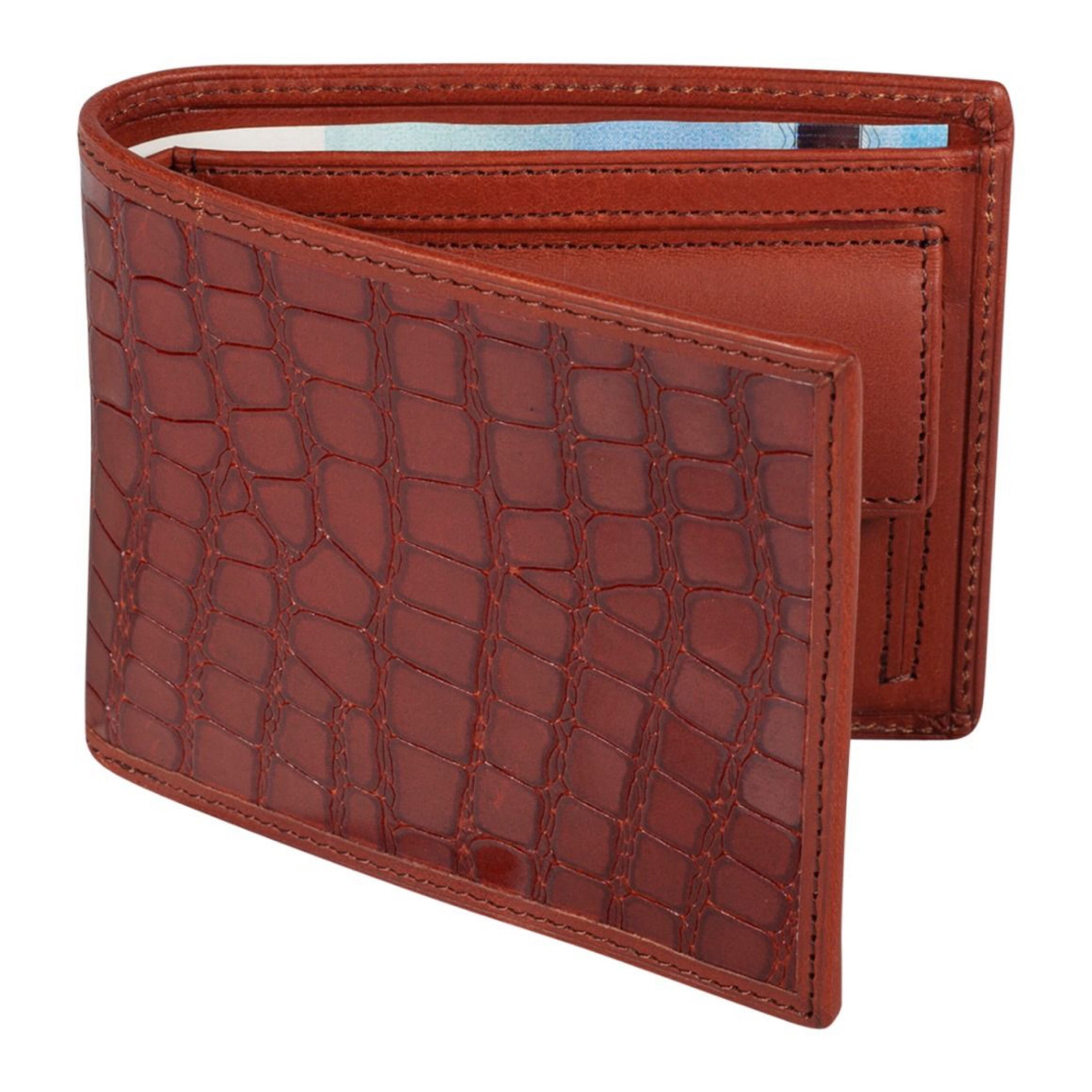 Tony Perotti leren Croco portemonnee RFID VC/BF/3620CG bruin