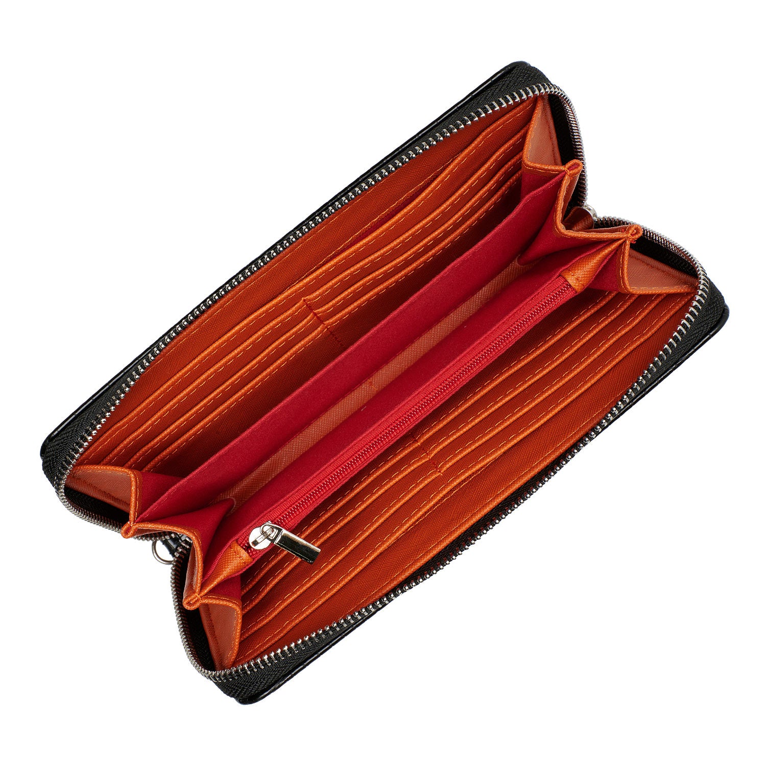 Socha portemonnee croco zwart binnenkant