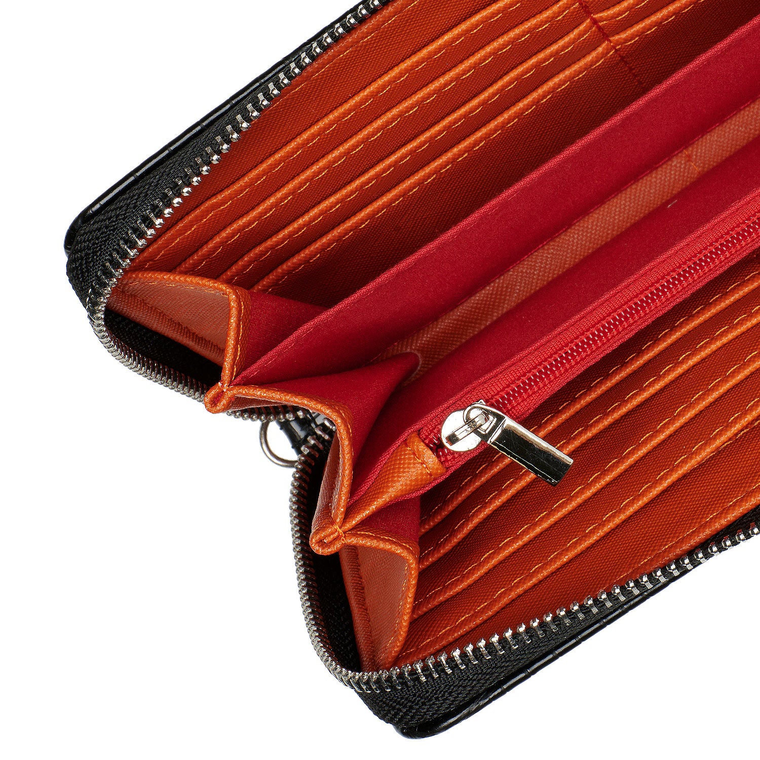 Socha portemonnee croco zwart binnenvakken