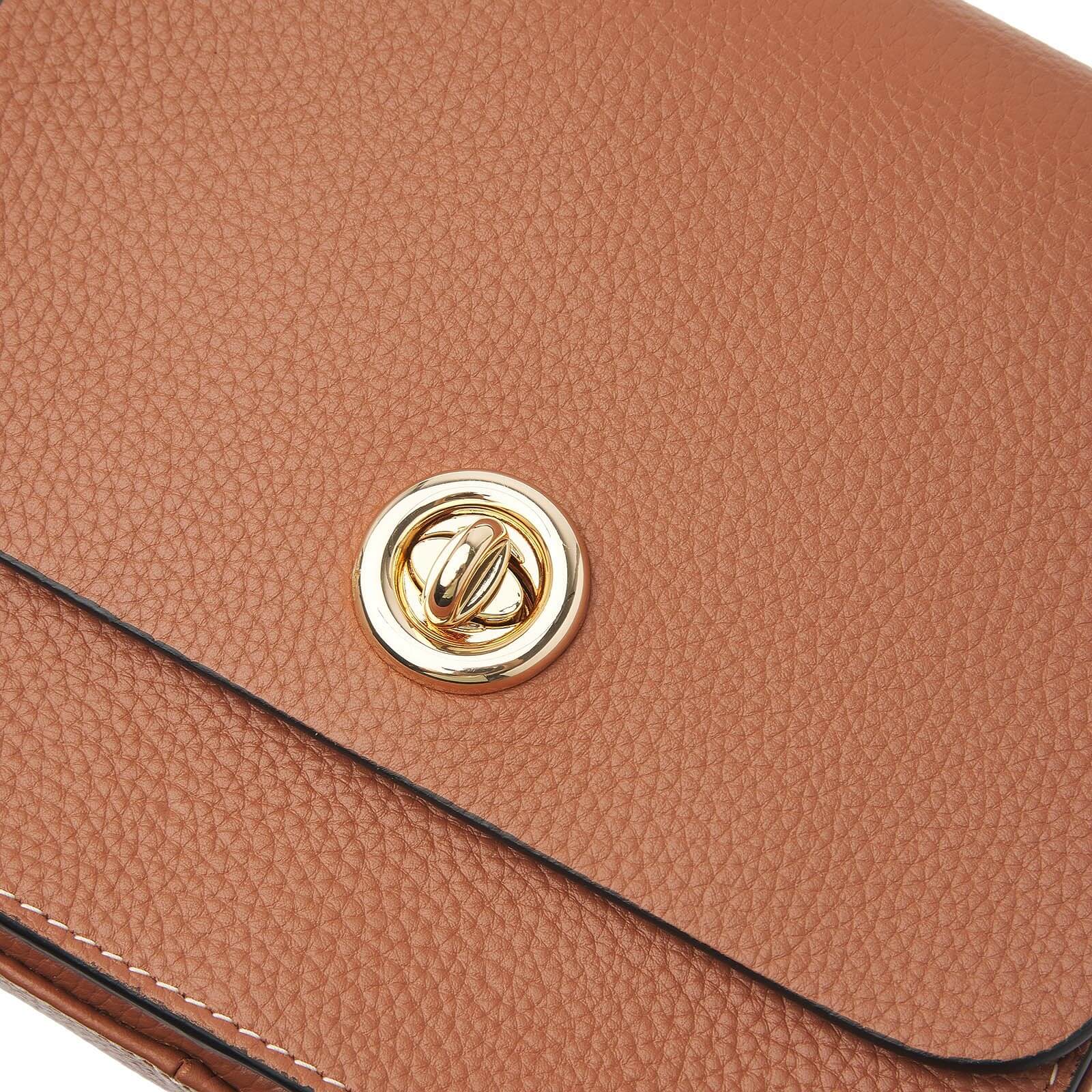 dR Amsterdam leren schoudertas Mint voor dames 1103604 cognac sluiting
