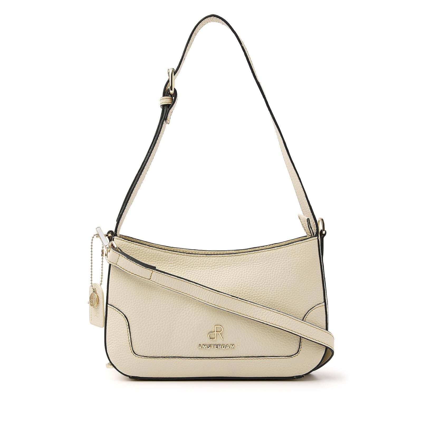 dR Amsterdam leren schoudertas Mint voor dames 1103682 beige