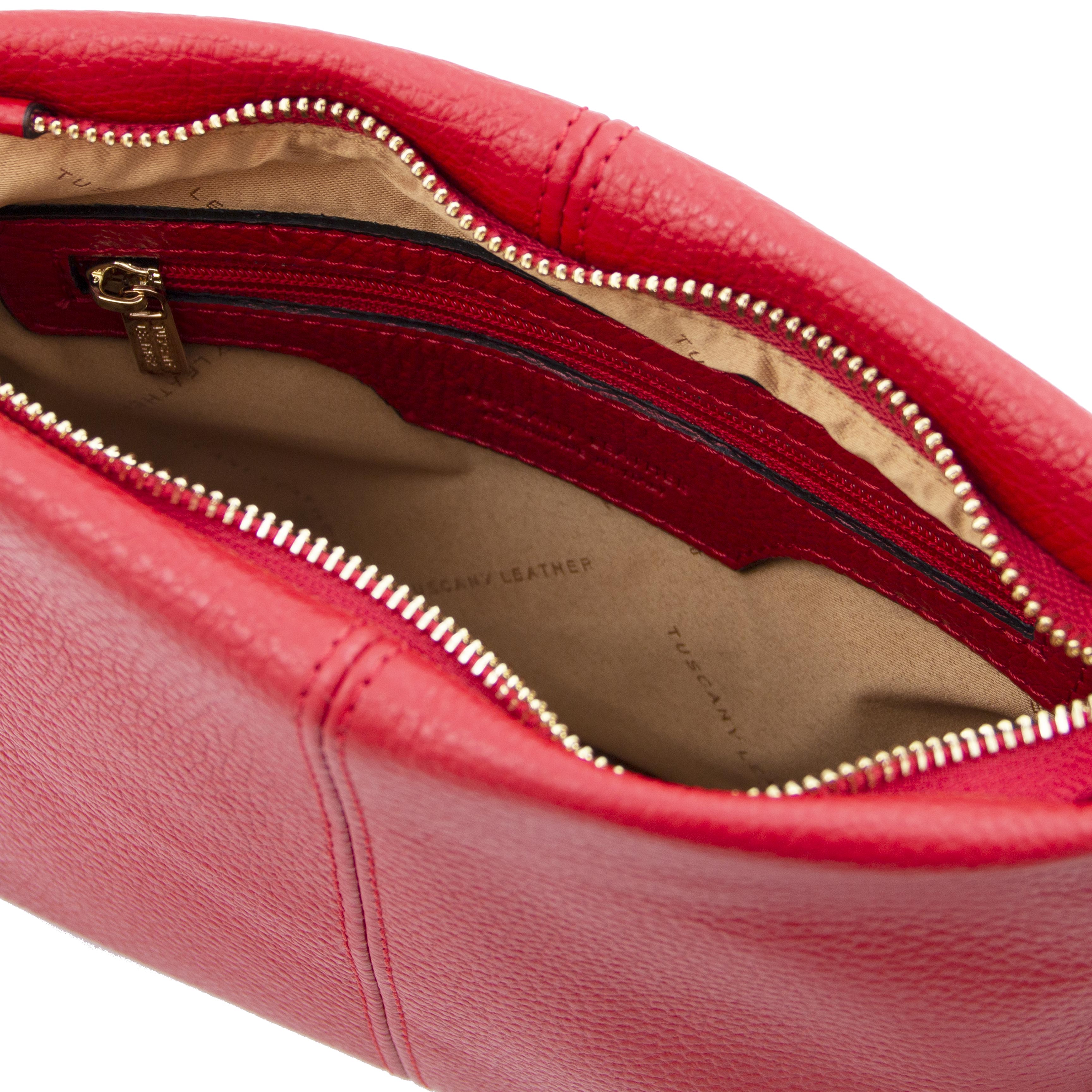 Tuscany Leather schoudertas leer TL BAG TL141720 rood binnenvak