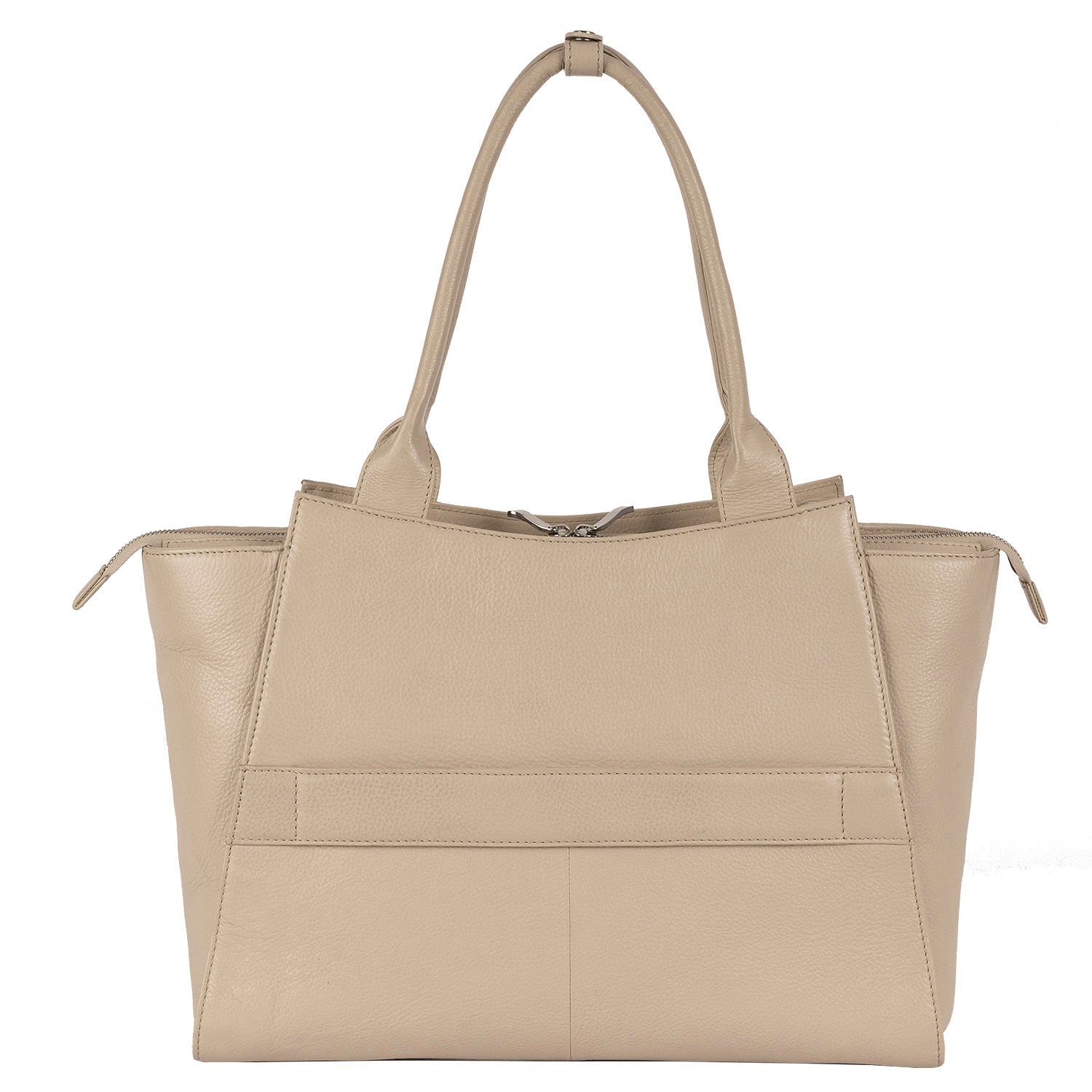 Socha laptoptas leer Diamond Caddy Vanilla 15″-17.3 inch SO-D32 beige achterkant