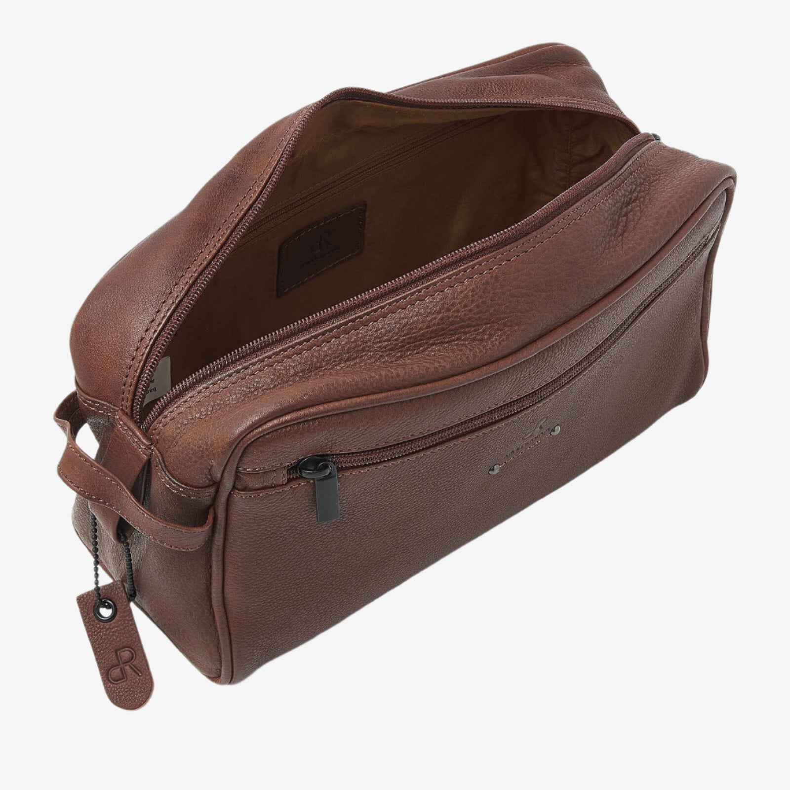 dR Amsterdam toilettassen Tampa 932038 brown binnenkant