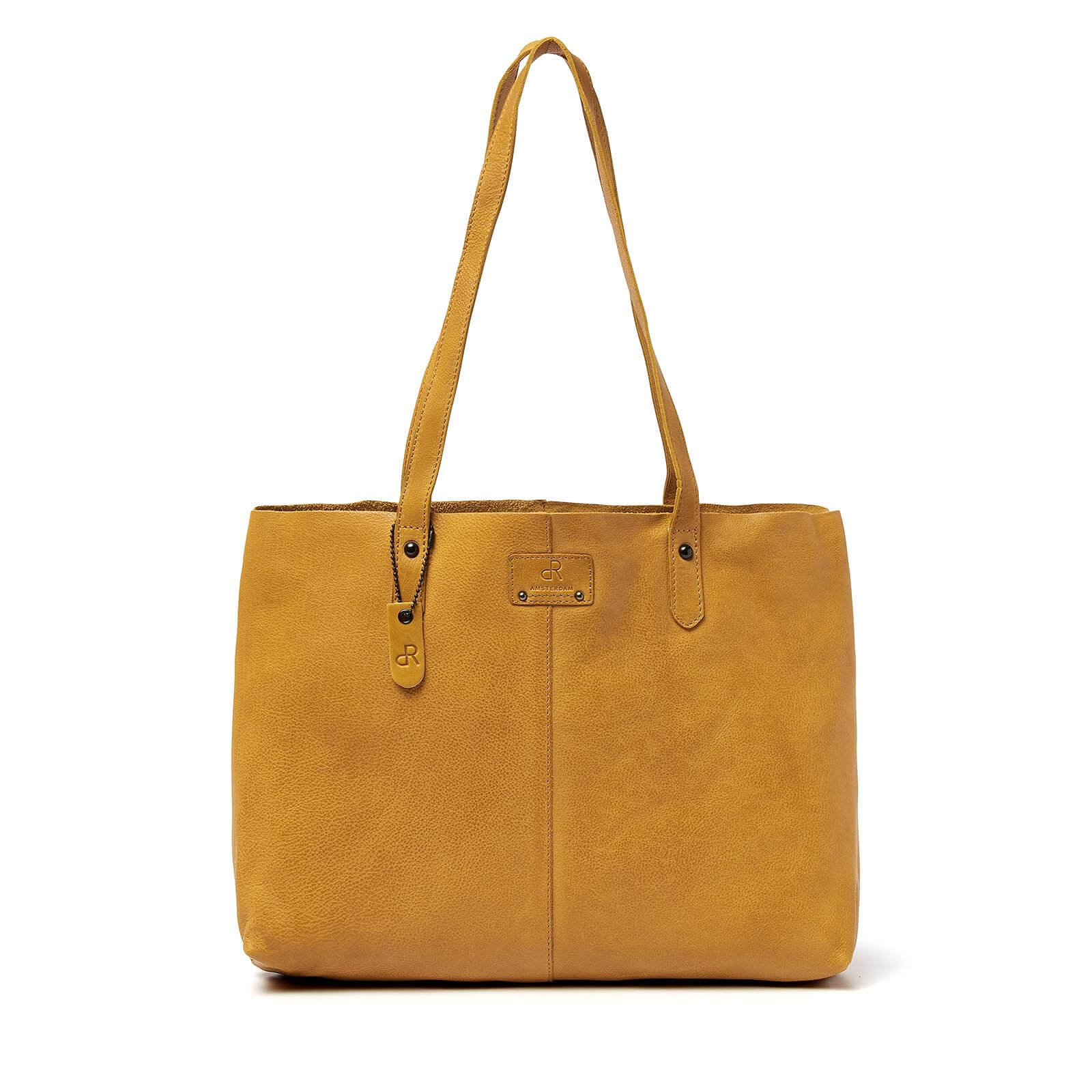 dR Amsterdam leren shopper Tampa voor dames 933727 geel