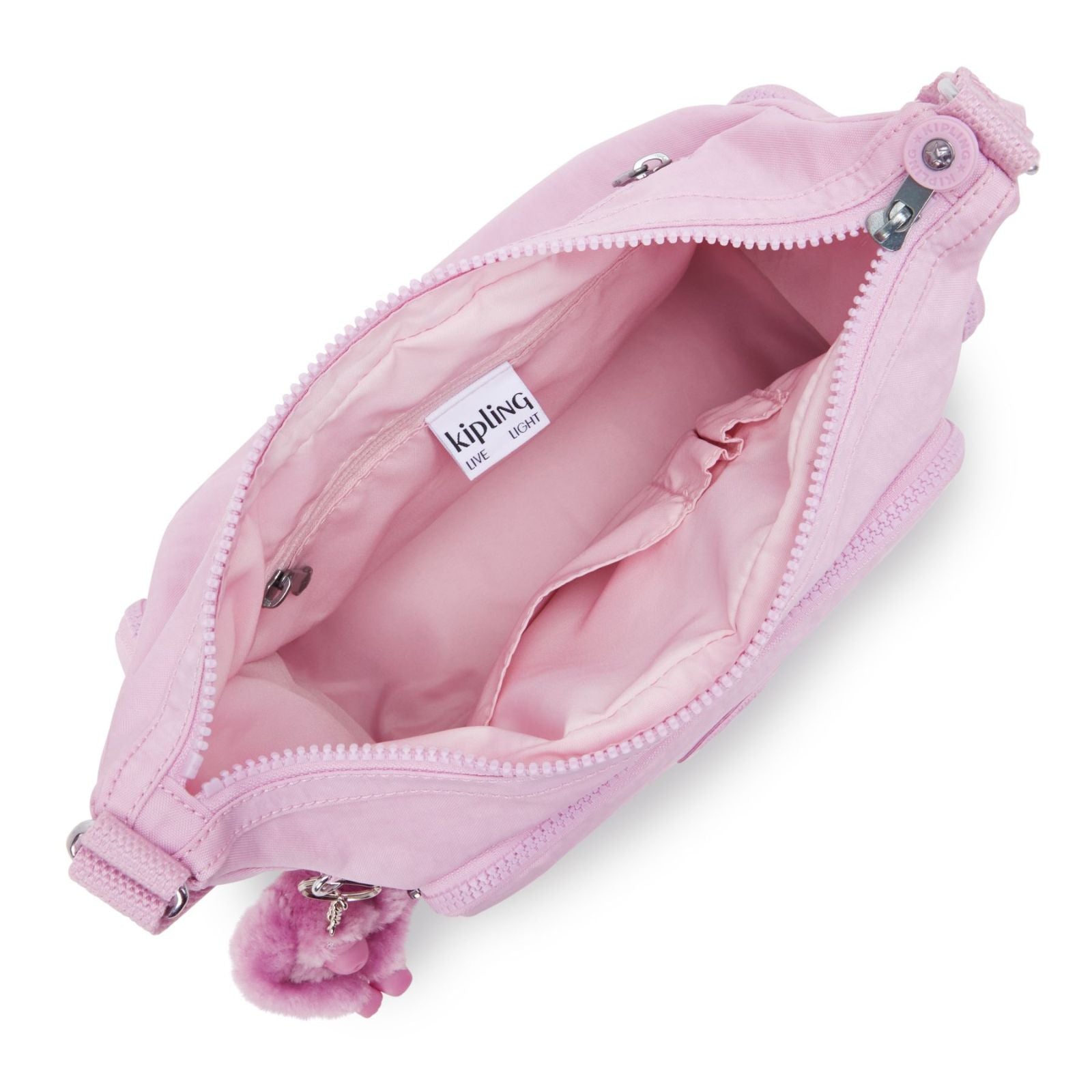 Kipling Crossbody tas GABB S voor dames KPKI4493R2C1 Blooming Pink binnenkant