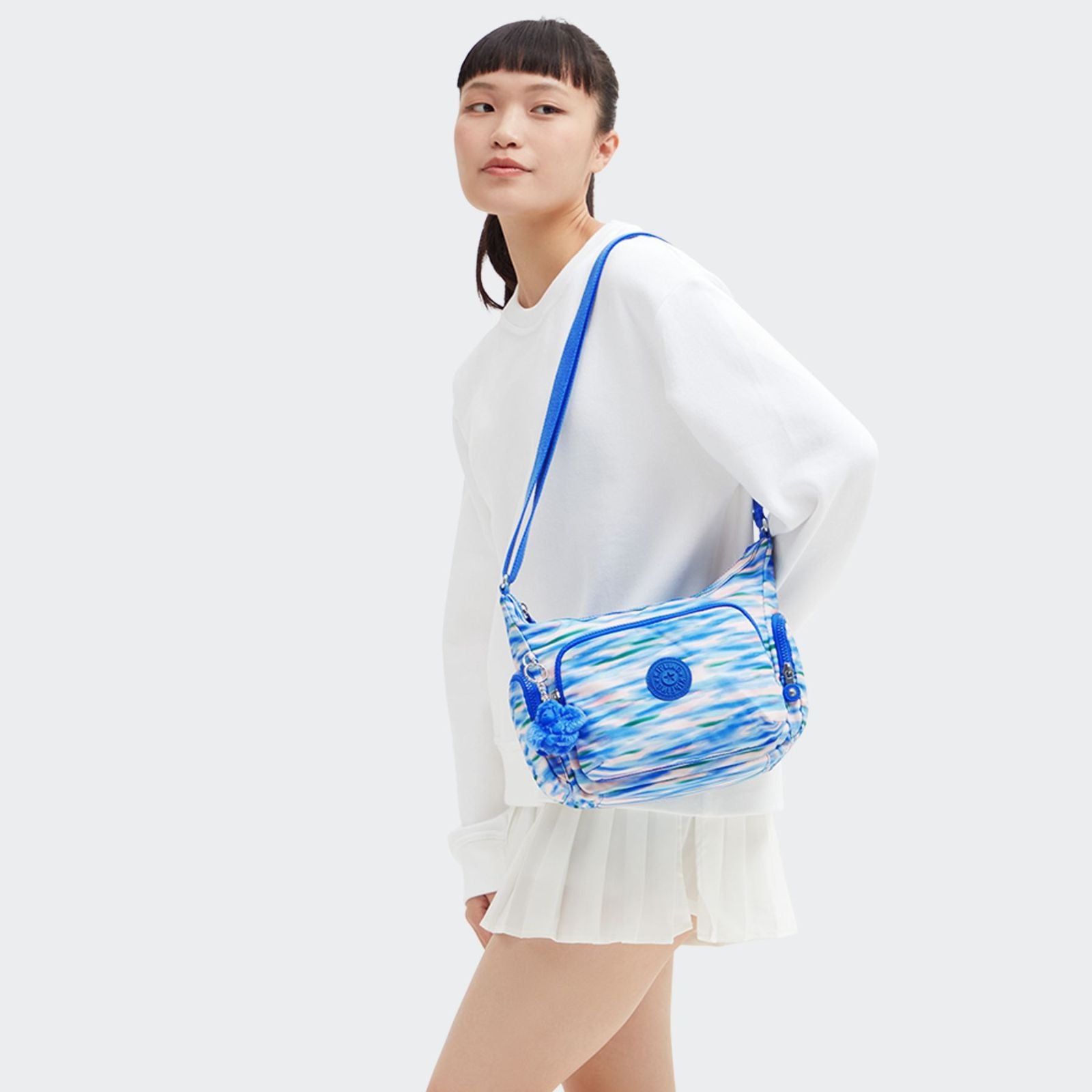 Kipling Crossbody tas GABB S voor dames KPKI6607TX91 Diluted Blue model
