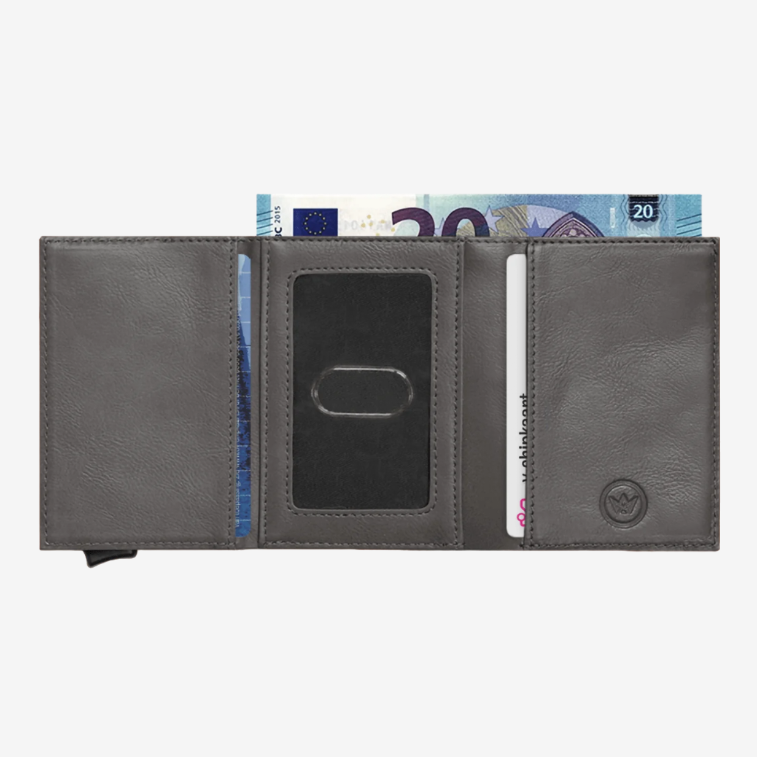Prowallet pasjeshouder classic grijs binnenvakken