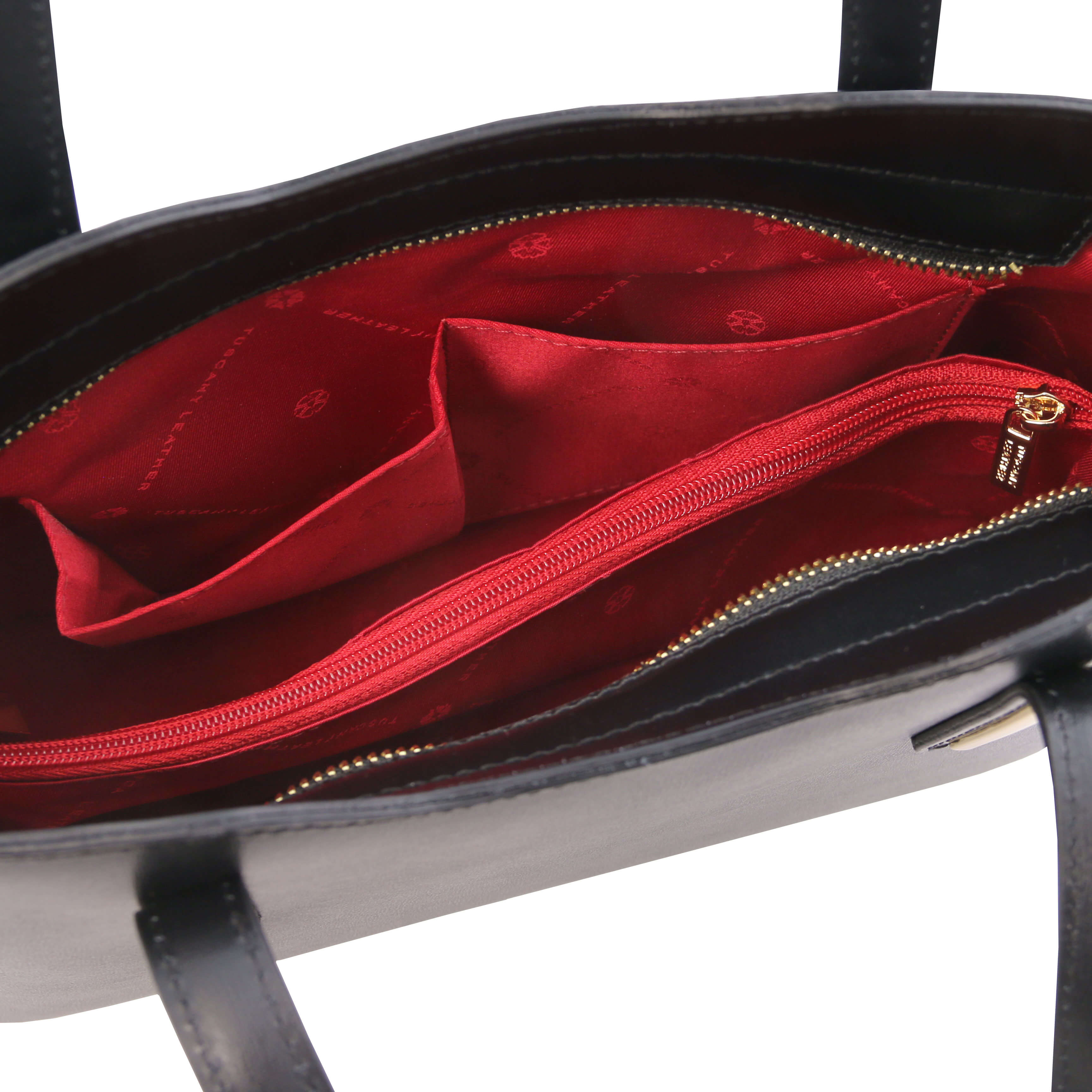 Tuscany Leather handtassen dames Olimpia S TL141521 black binnenvakken