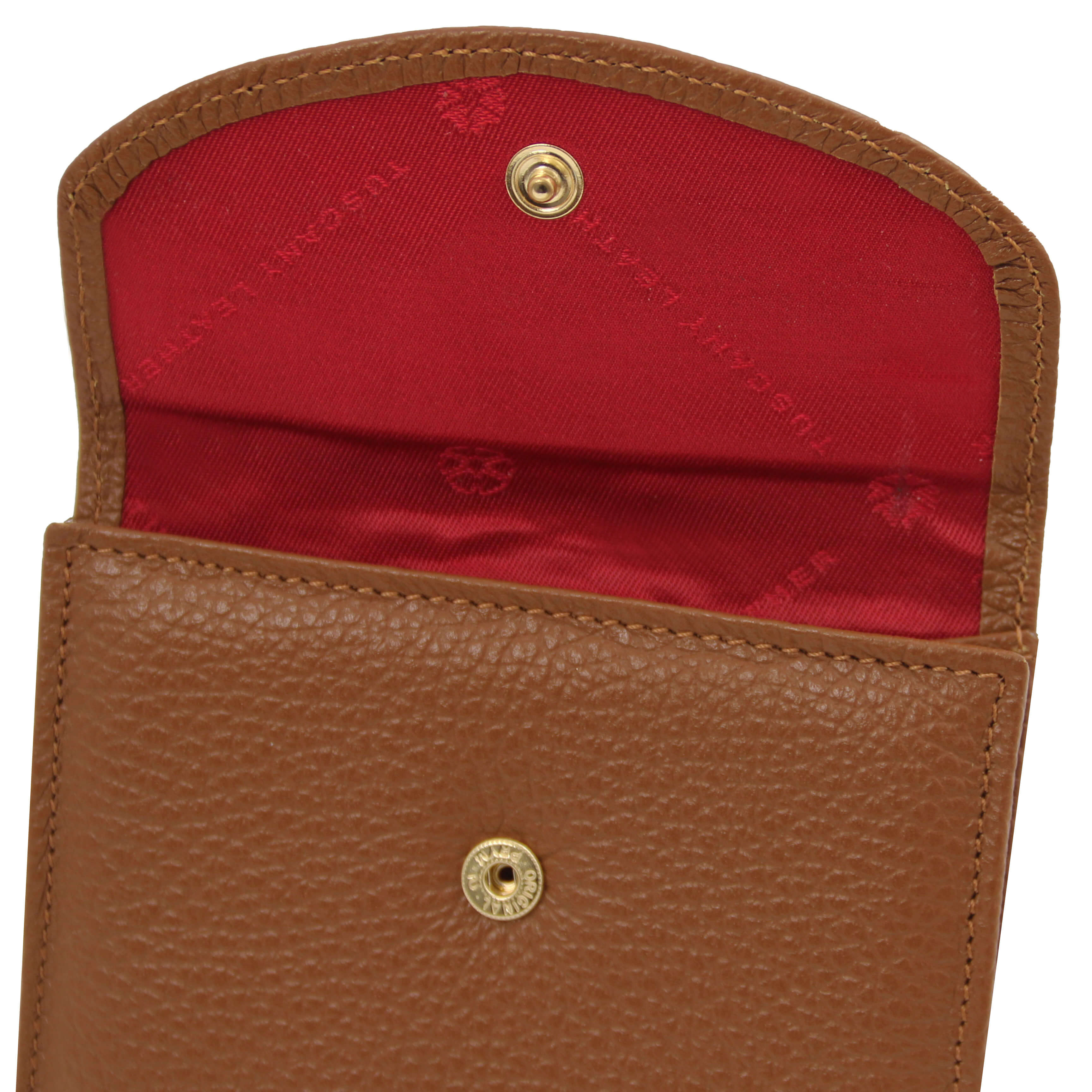 Tuscany Leather leren portemonnee CALLIOPE voor dames TL142058 cognac muntvak
