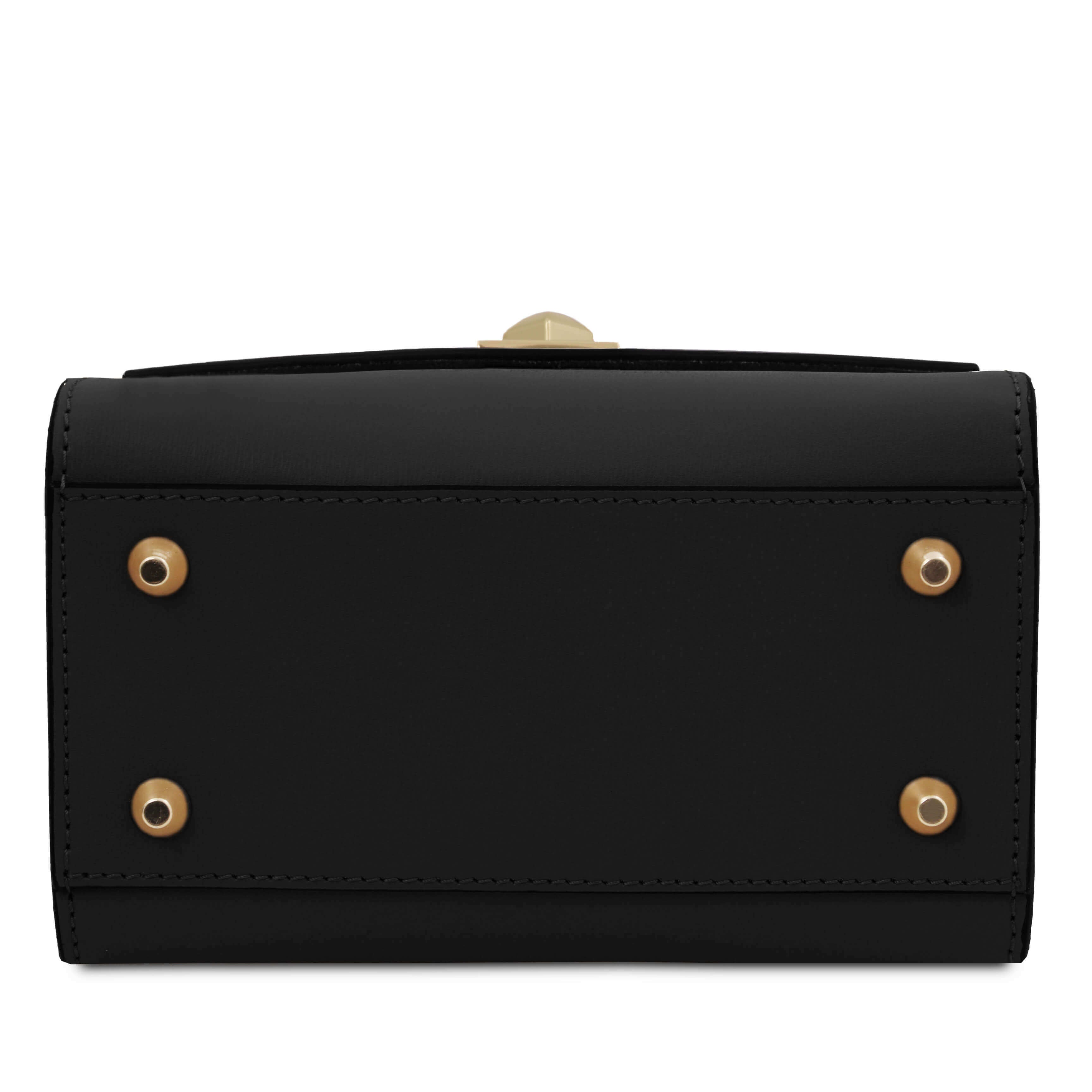 Tuscany Leather handtas leer dames TL Bag mini TL142203 zwart onderkant