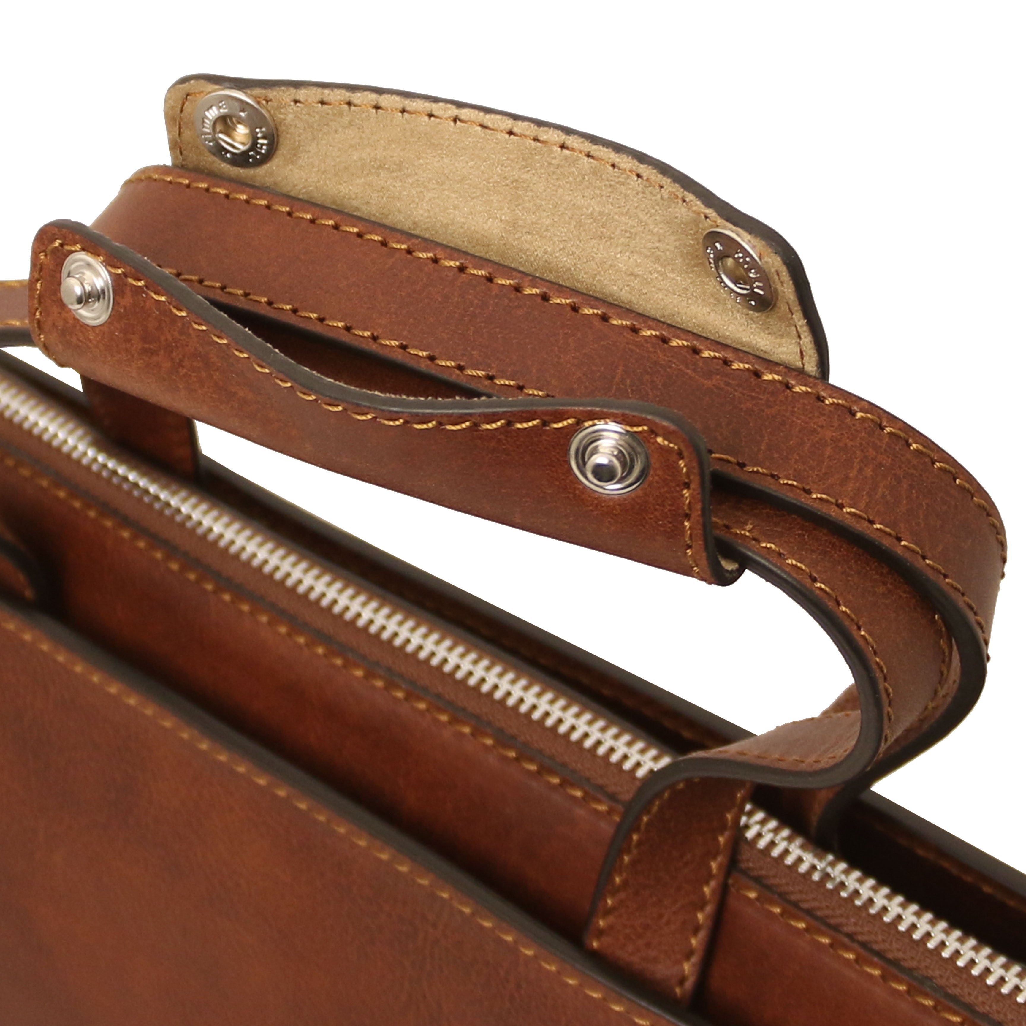 Tuscany Leather aktetassen dames Palermo TL142452 Brown handgreep