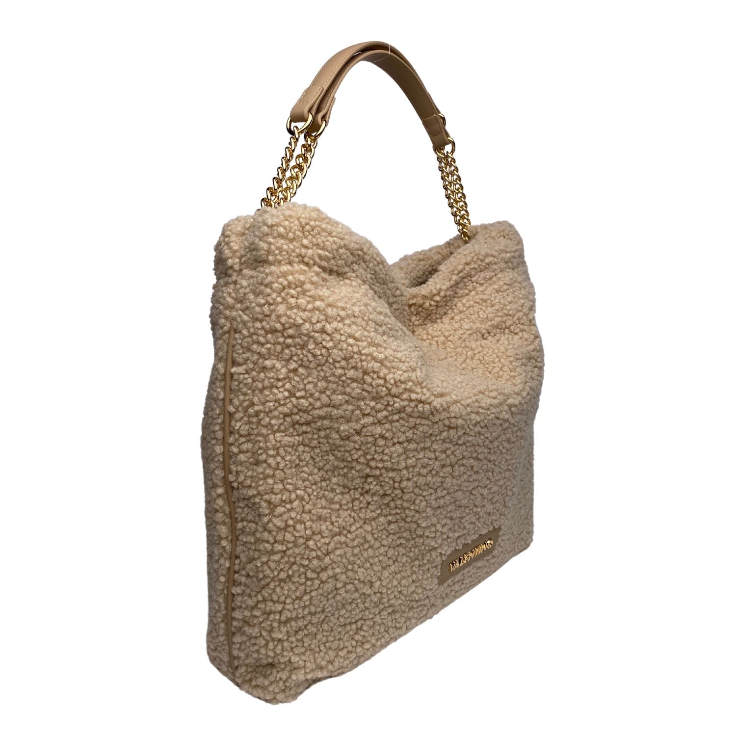Valentino schoudertassen dames  Qube beige VBS8D007PLC zijkant