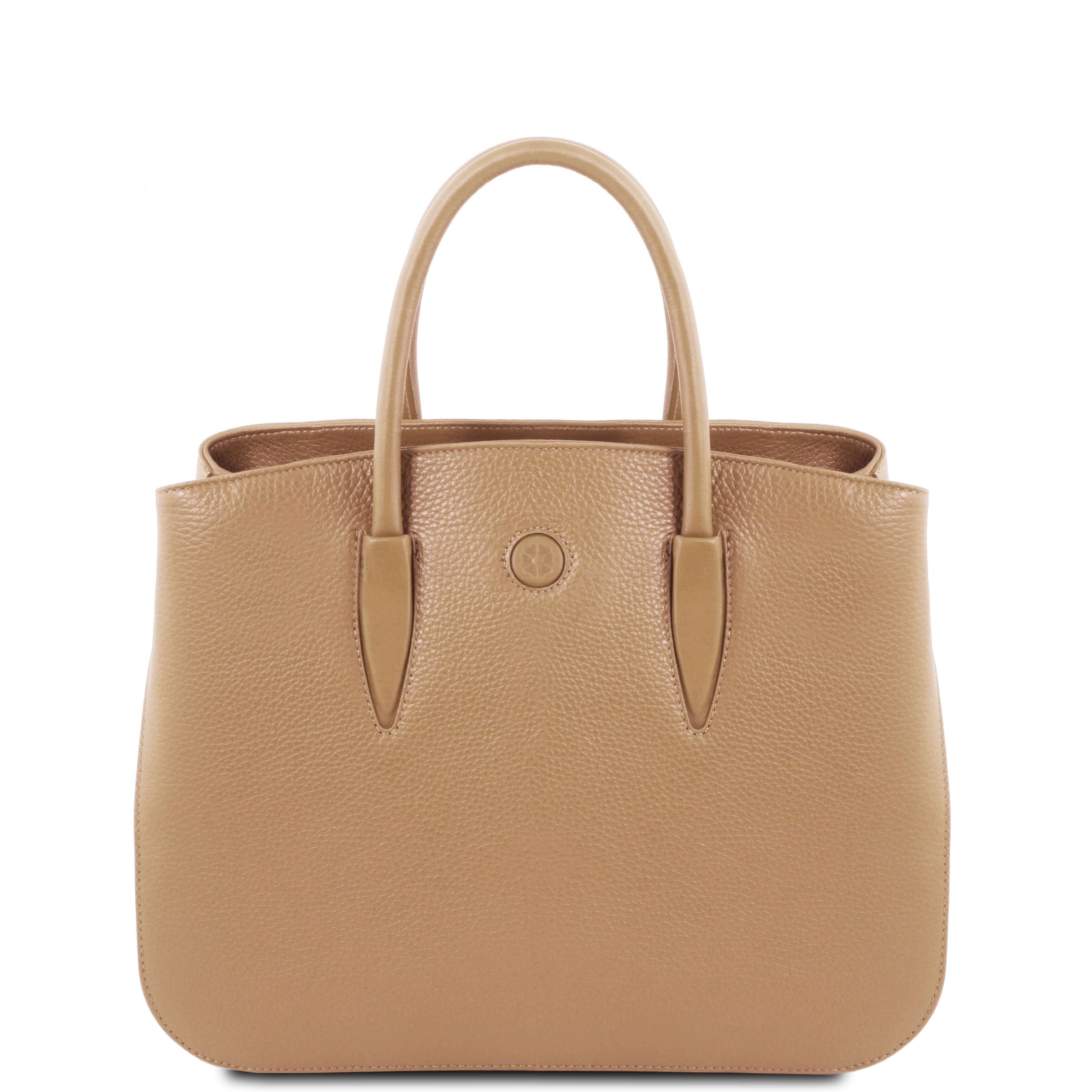 Tuscany Leather leren handtas Camelia voor dames tl141728 champagne