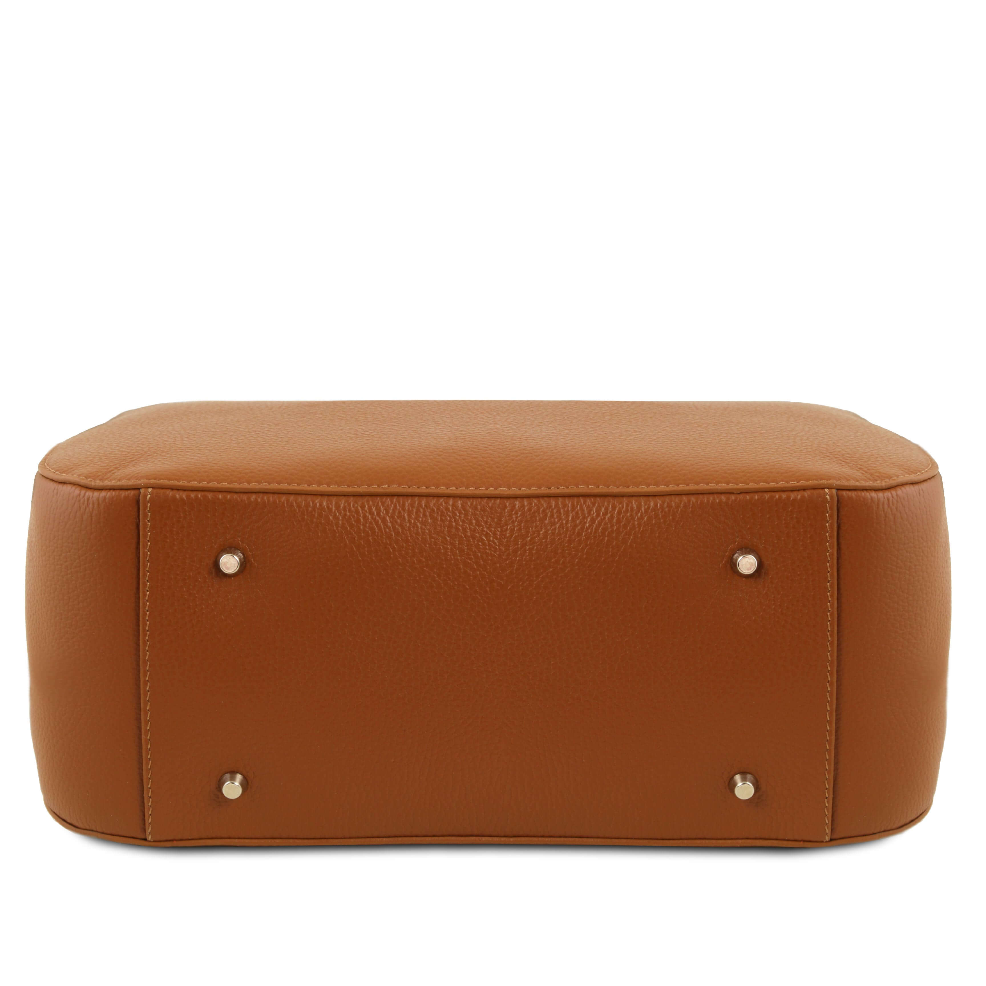 Tuscany Leather leren handtas Camelia voor dames tl141728 cognac onderkant