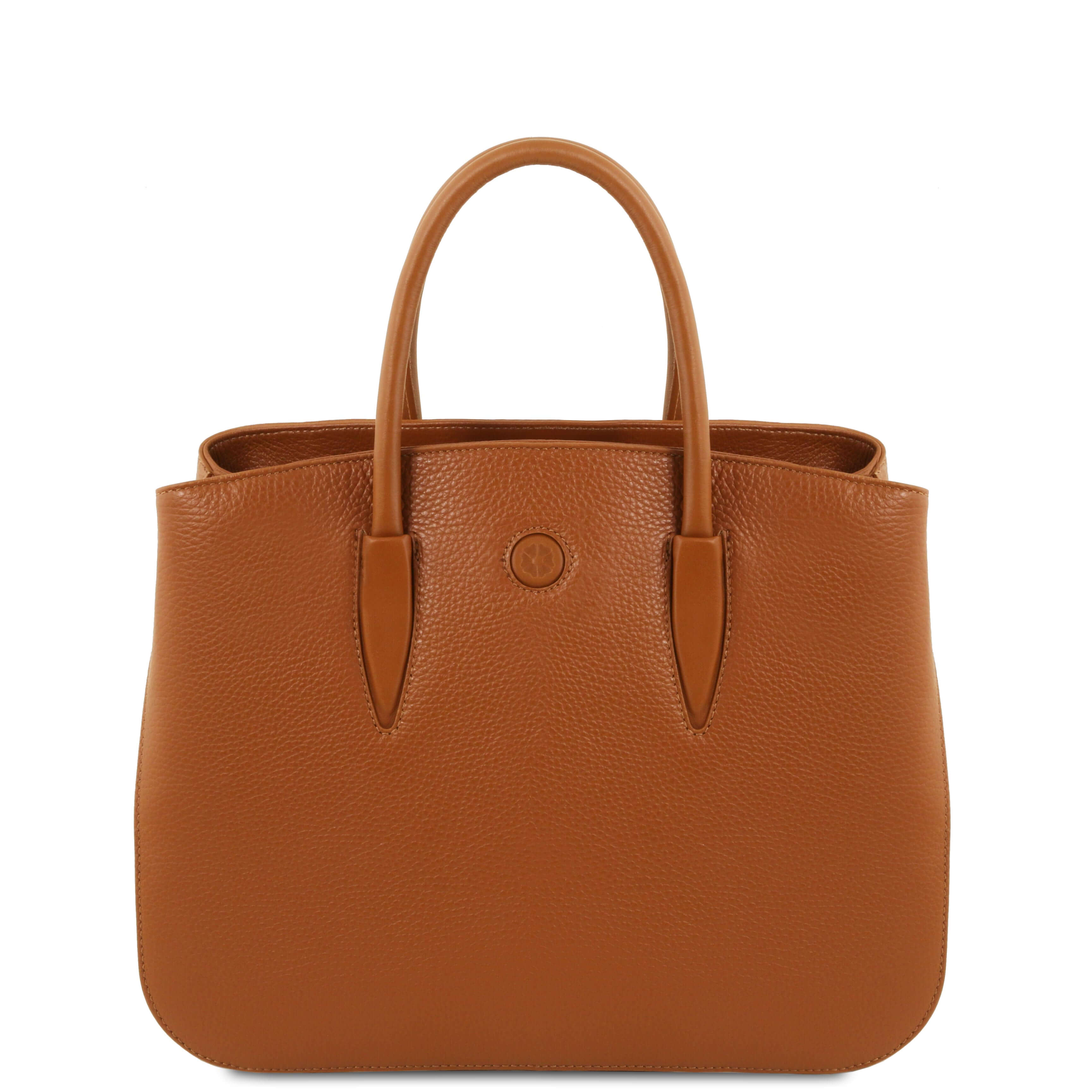 Tuscany Leather leren handtas Camelia voor dames tl141728 cognac