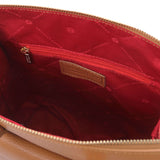 Tuscany Leather leren rugtas TL Bag voor dames TL142211 cognac binnenkant