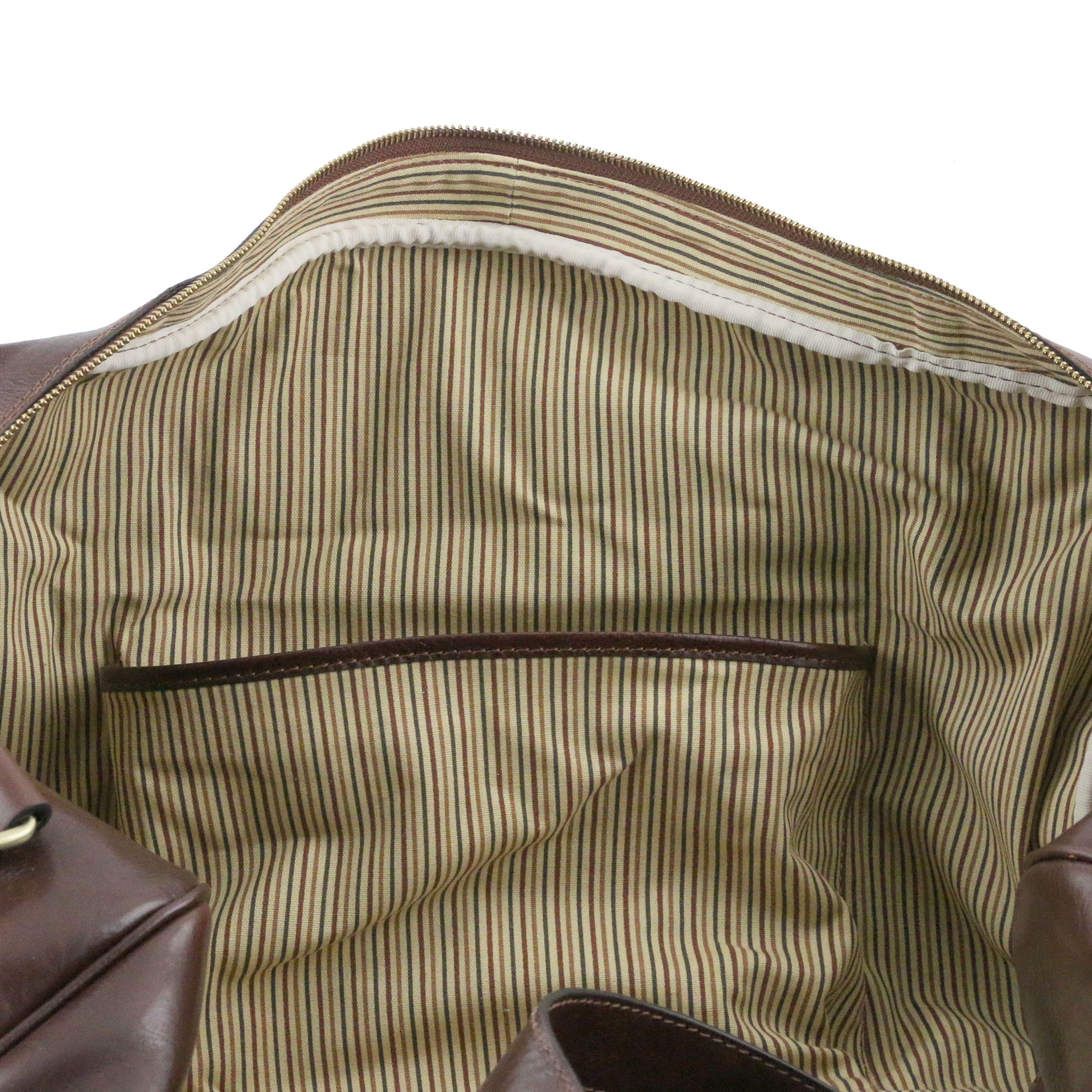 Tuscany Leather reistas TL Voyager groot formaat bruin binnenvakken