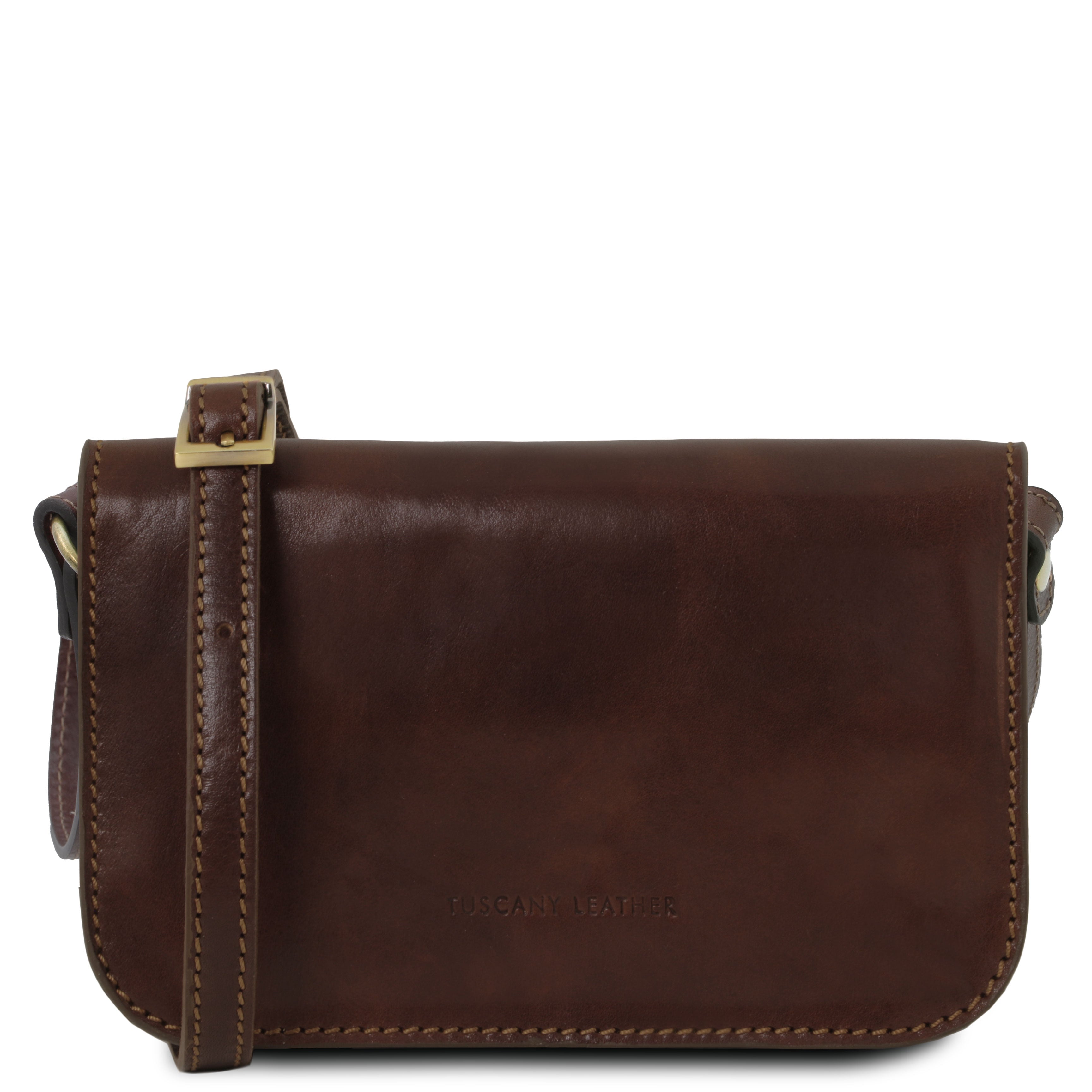 Tuscany Leather schoudertas leer Carmen TL141713 donkerbruin