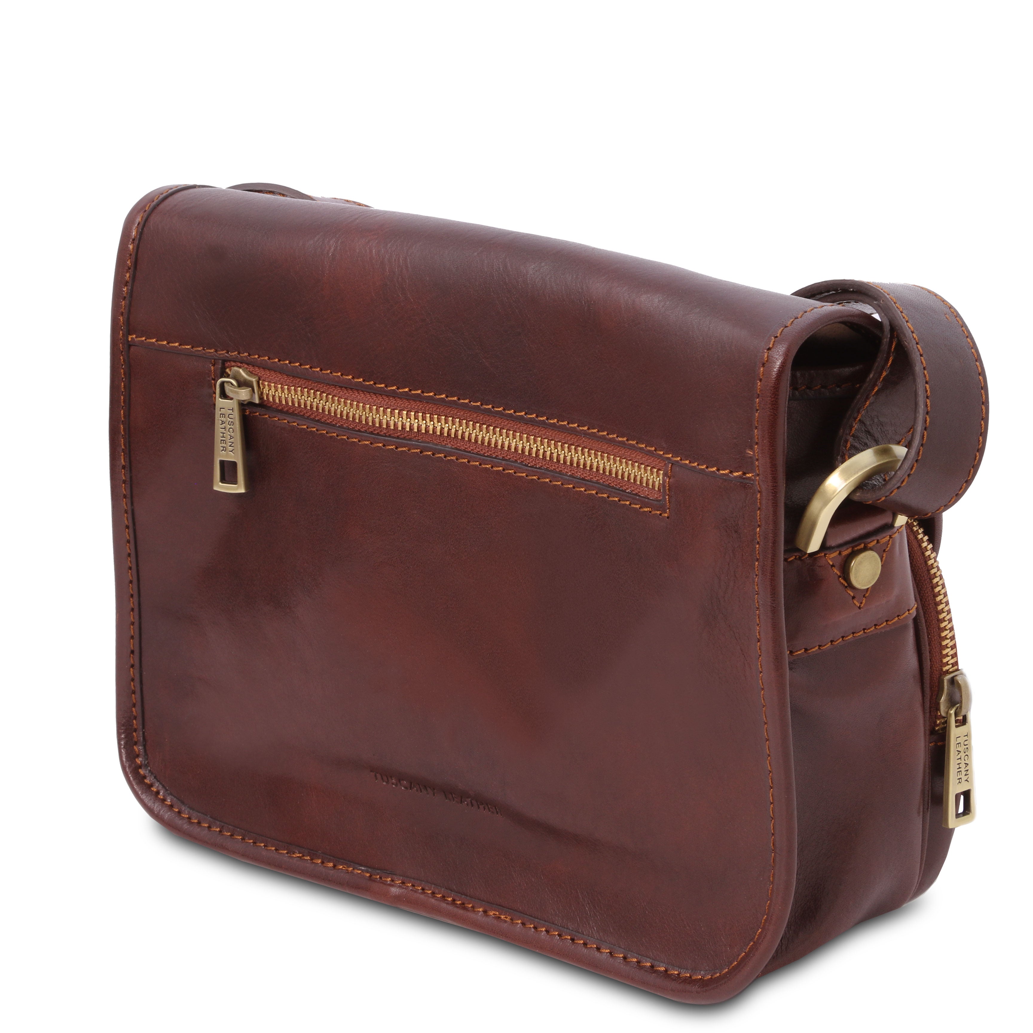 Tuscany Leather schoudertas leer Alessia bruin achterkant