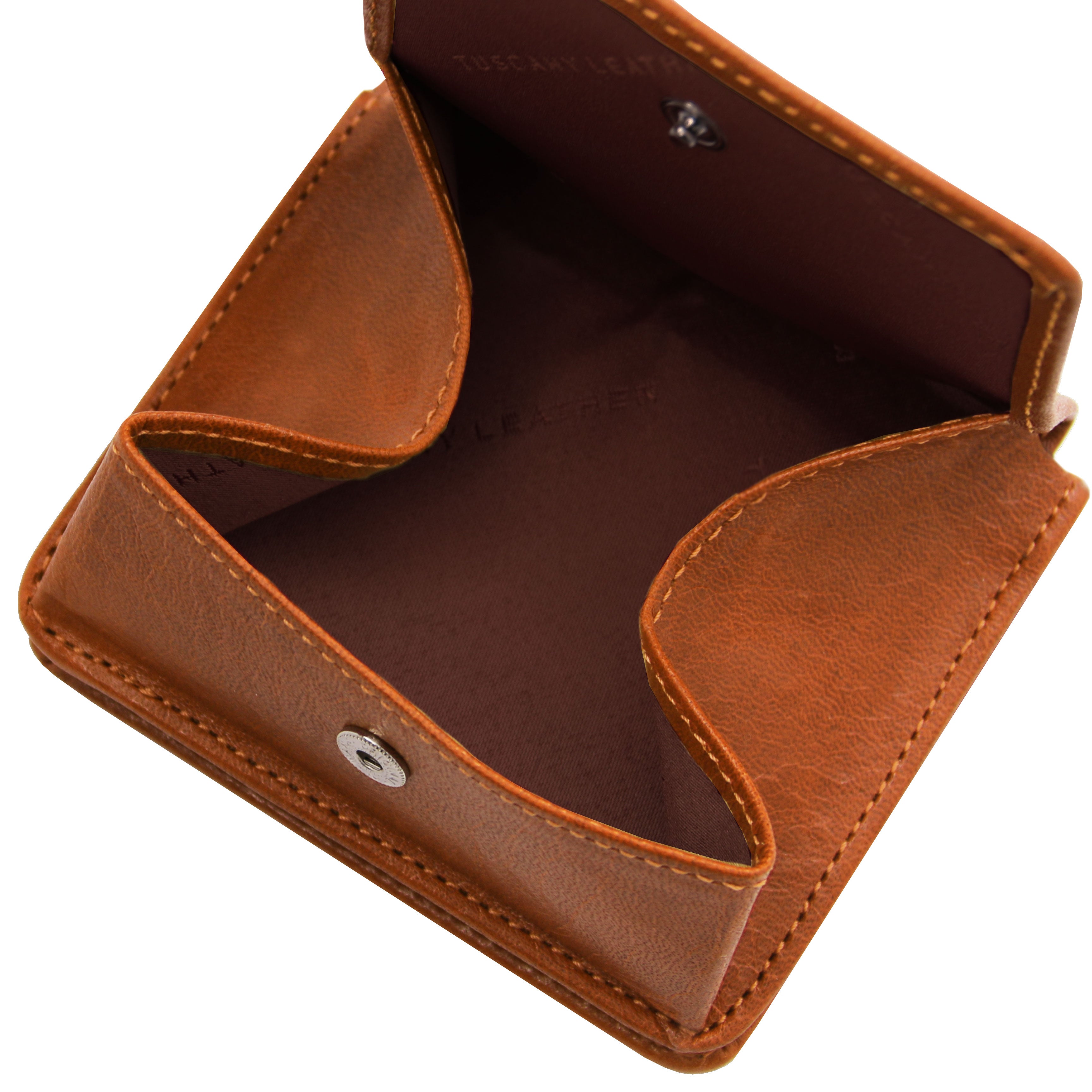 Tuscany Leather portemonnee leer met muntzakje honey muntvak