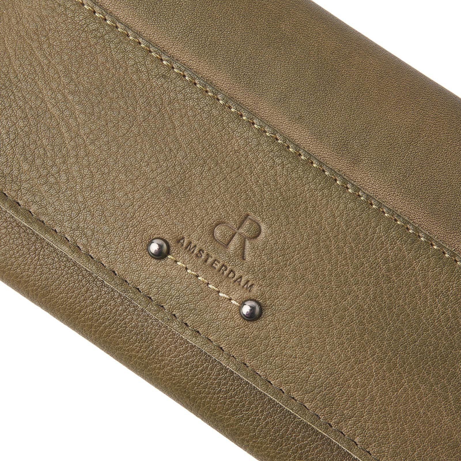 93159 dR Amsterdam leren portemonnee dames oerwoud groen logo