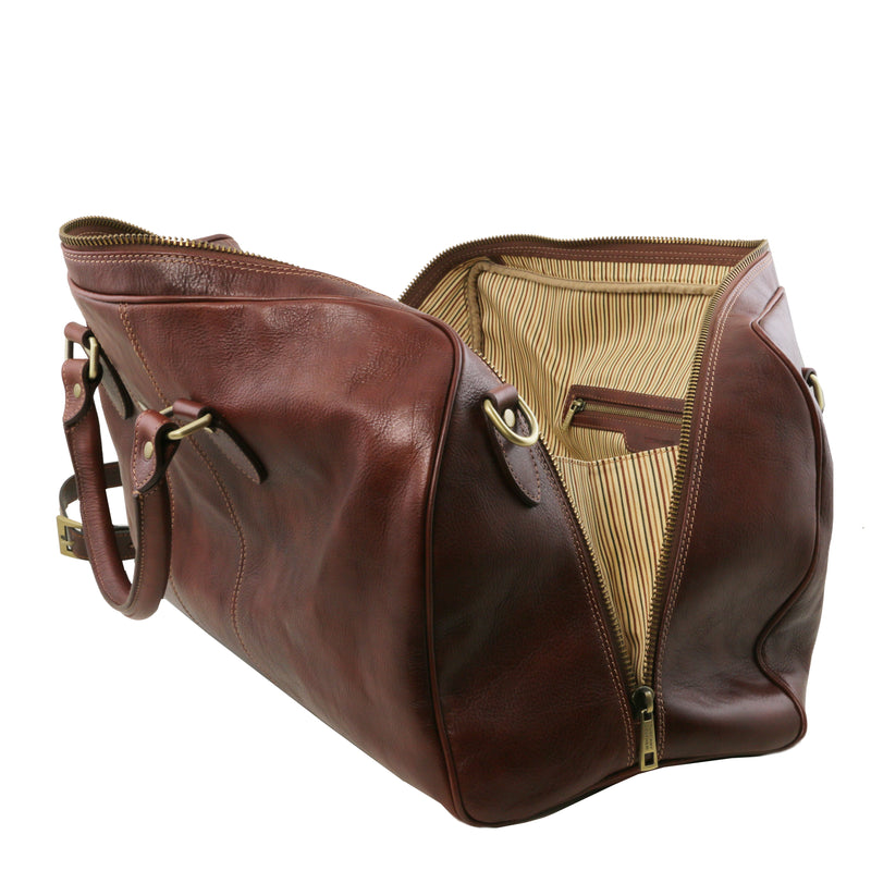 Tuscany Leather reistas Lisbona groot formaat bruin binnenkant en zijkant